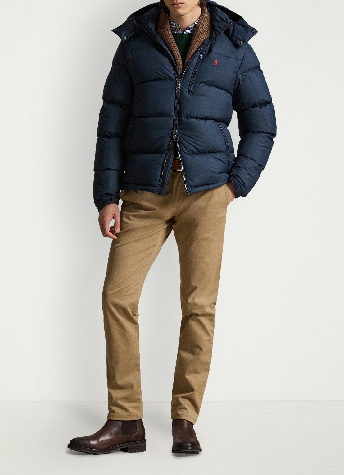 Ralph Lauren Gorham puffer jack met donsvulling en ritszakken - detail 2 collection navy / donkerblauw