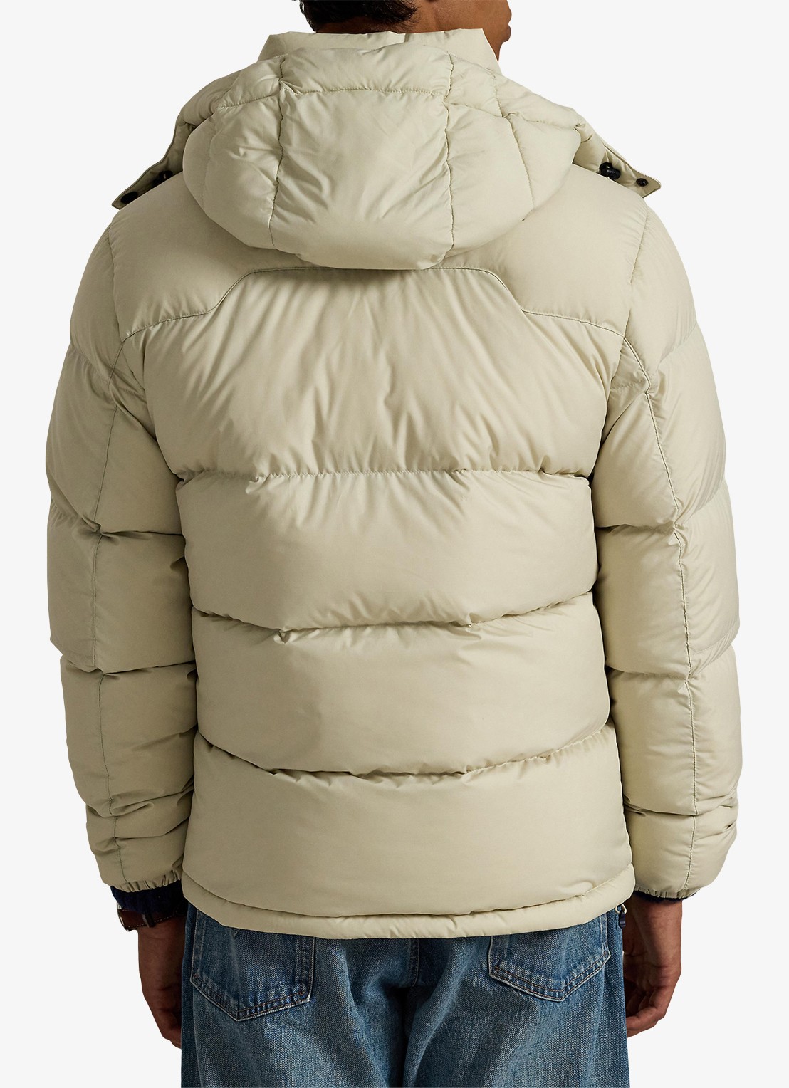 Ralph Lauren Gorham puffer jack met donsvulling en ritszakken - achterkant 5 basic sand / zand