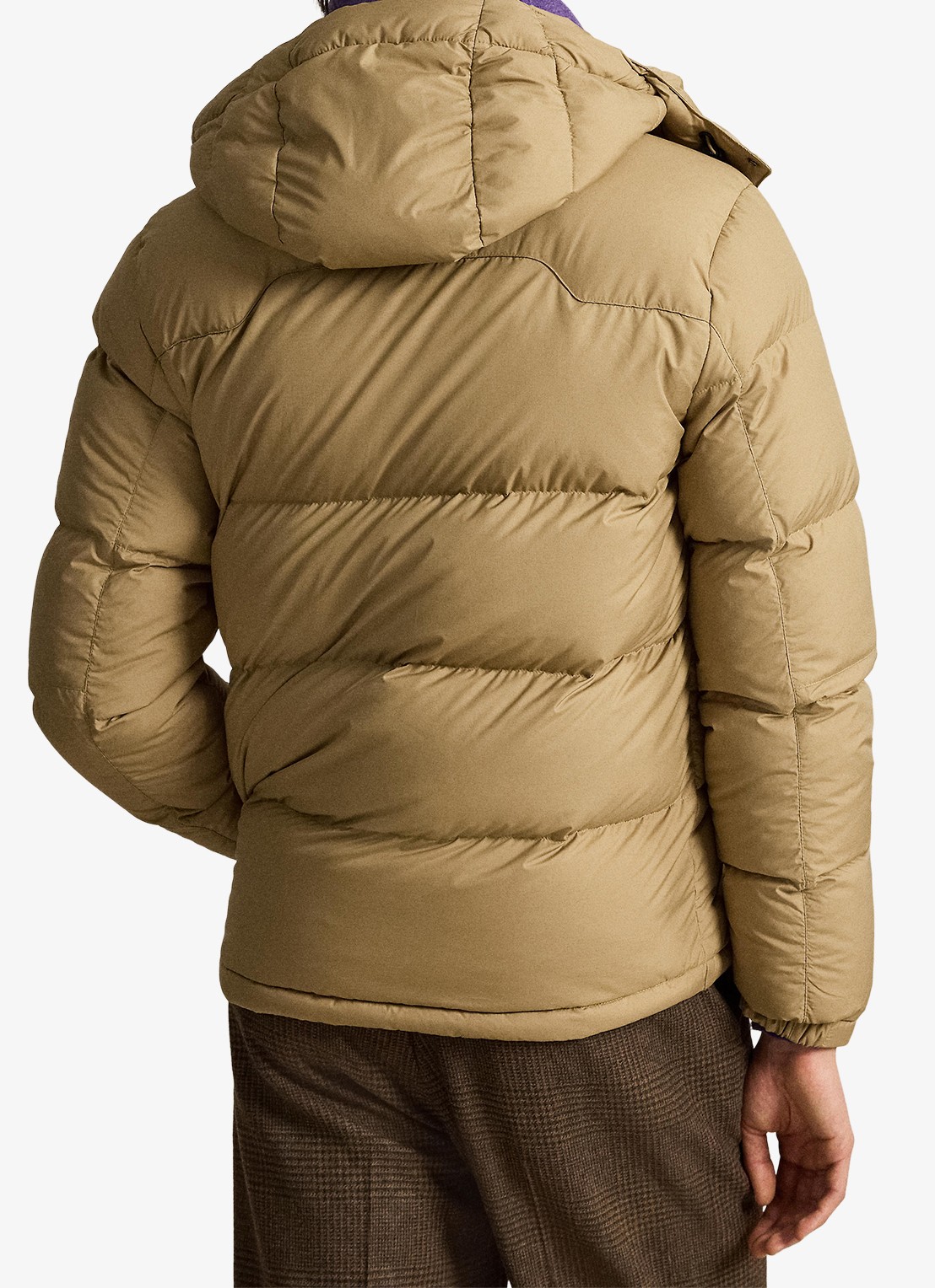 Ralph Lauren Gorham puffer jack met donsvulling en ritszakken - achterkant 5 desert khaki / khaki
