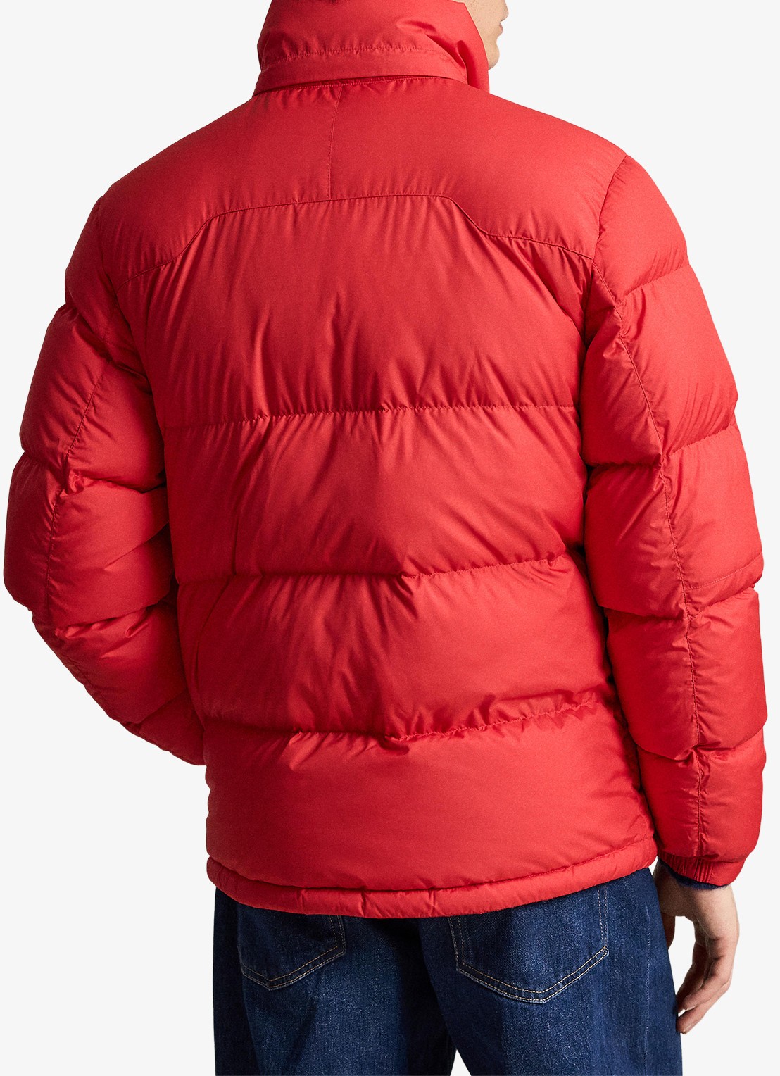Ralph Lauren Gorham puffer jack met donsvulling en ritszakken - achterkant rl 2000 red / rood