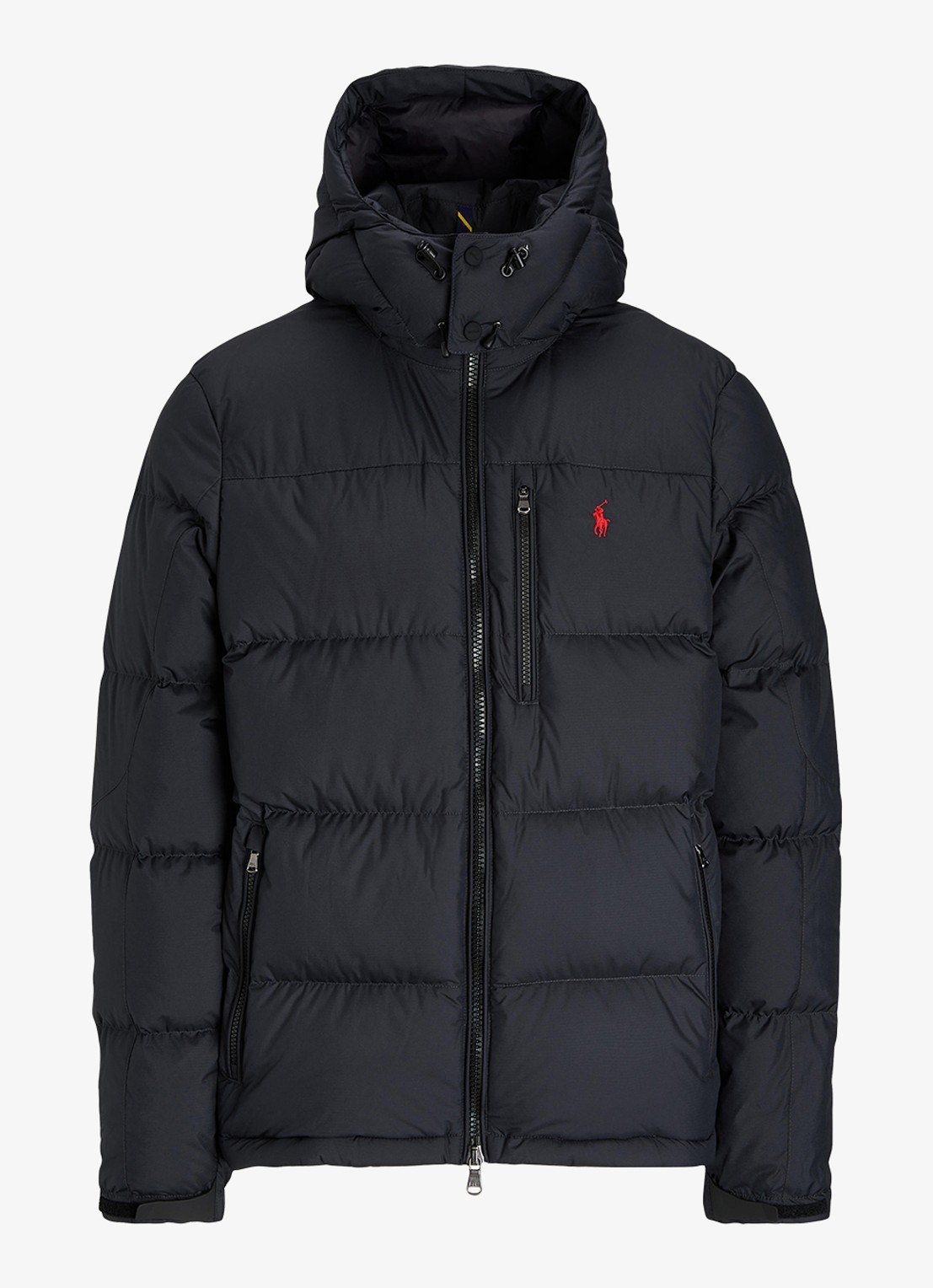 Ralph Lauren Gorham puffer jack met ritszakken - voorkant 3 polo black / zwart