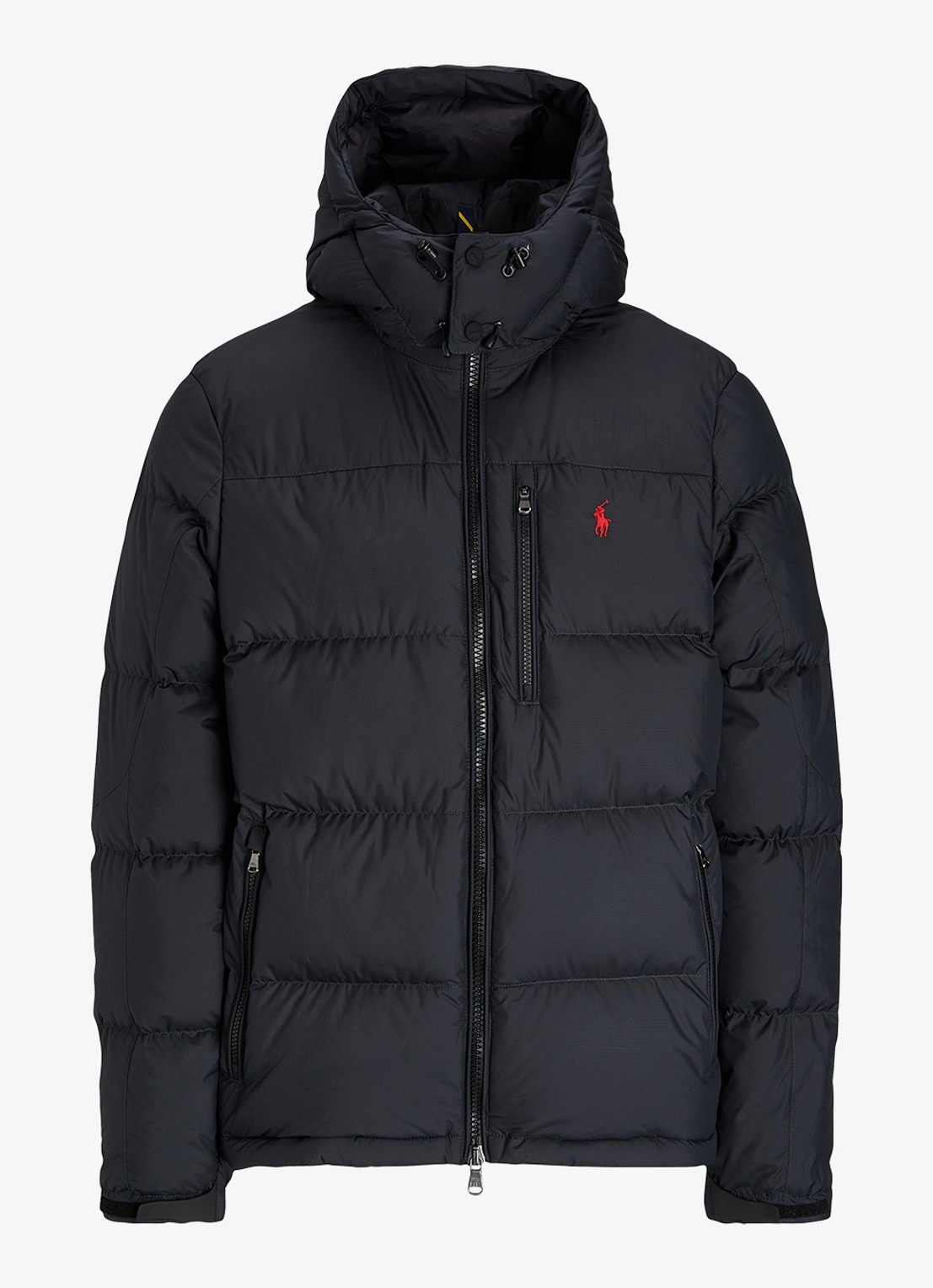 Ralph Lauren Gorham puffer jack met ritszakken - voorkant 5 polo black / zwart