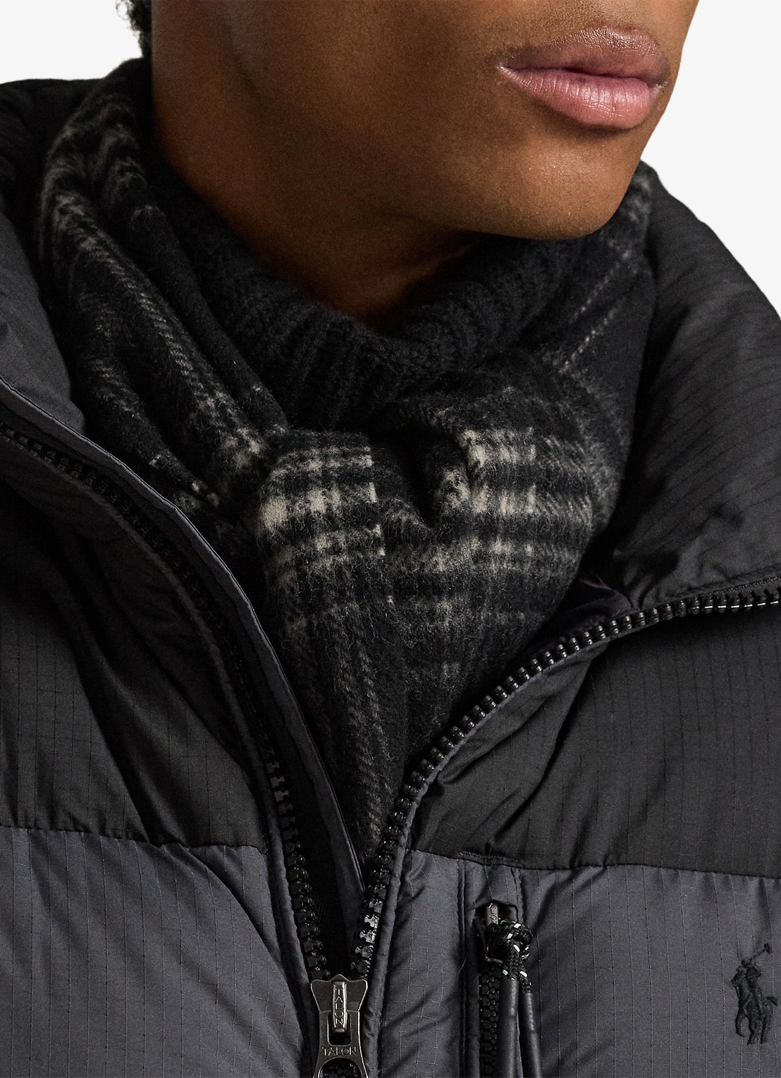 Ralph Lauren Gorham puffer jas met opstaande kraag - detail 2 polo black / zwart