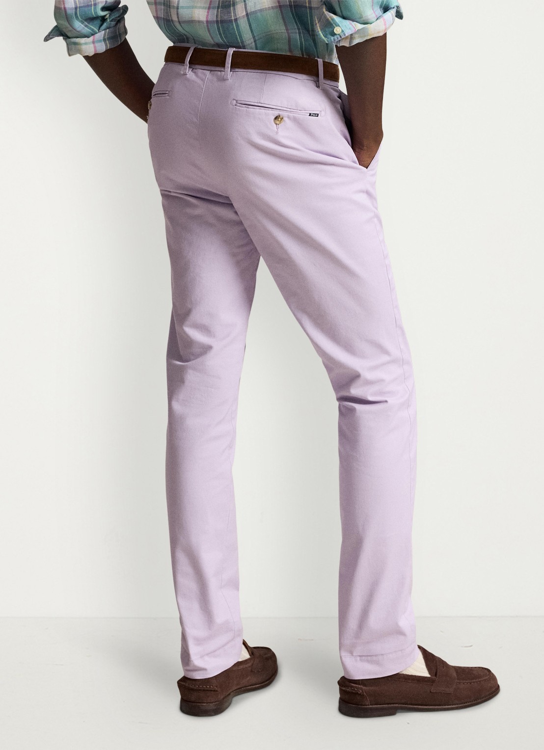 Ralph Lauren Greenwich slim fit chino met stretch - achterkant spring iris / paars
