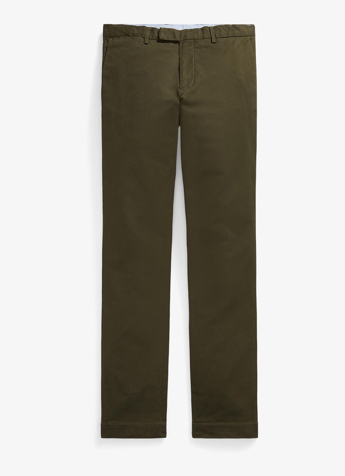 Ralph Lauren Greenwich slim fit chino met stretch - voorkant dark loden / donkergroen