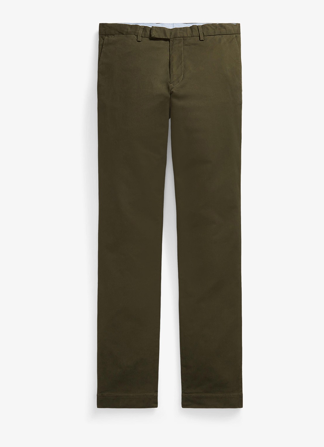 Ralph Lauren Greenwich slim fit chino met stretch - voorkant dark loden / donkergroen