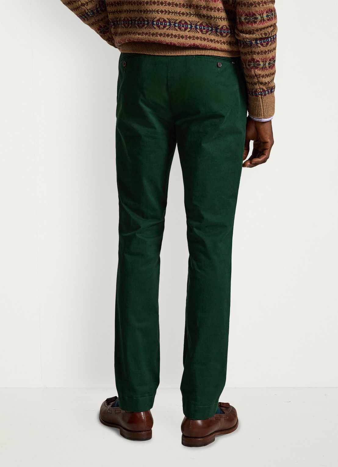 Ralph Lauren Greenwich slim fit chino met stretch - achterkant college green / donkergroen