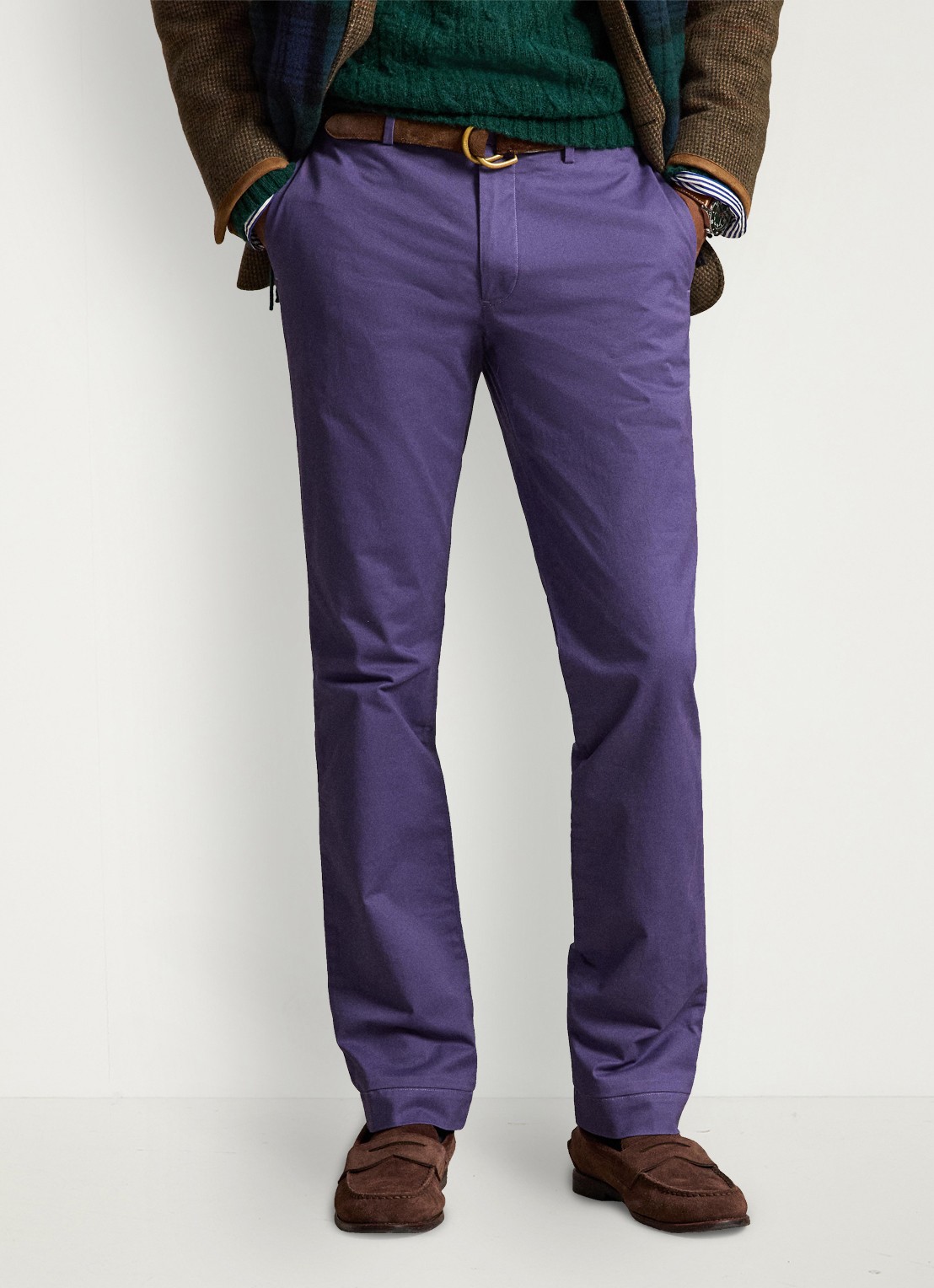 Ralph Lauren Greenwich slim fit chino met stretch - detail 4 juneberry / paars
