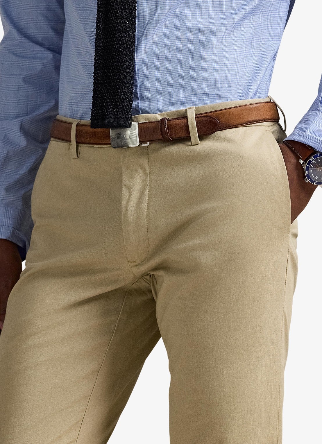 Ralph Lauren Greenwich slim fit chino met stretch - detail 4 classic khaki / khaki