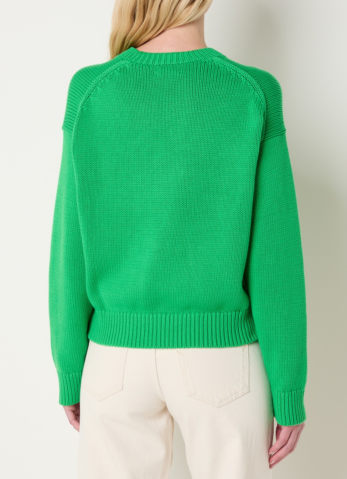 Ralph Lauren Grofgebreide trui met ingebreide logoprint - achterkant 3 groen