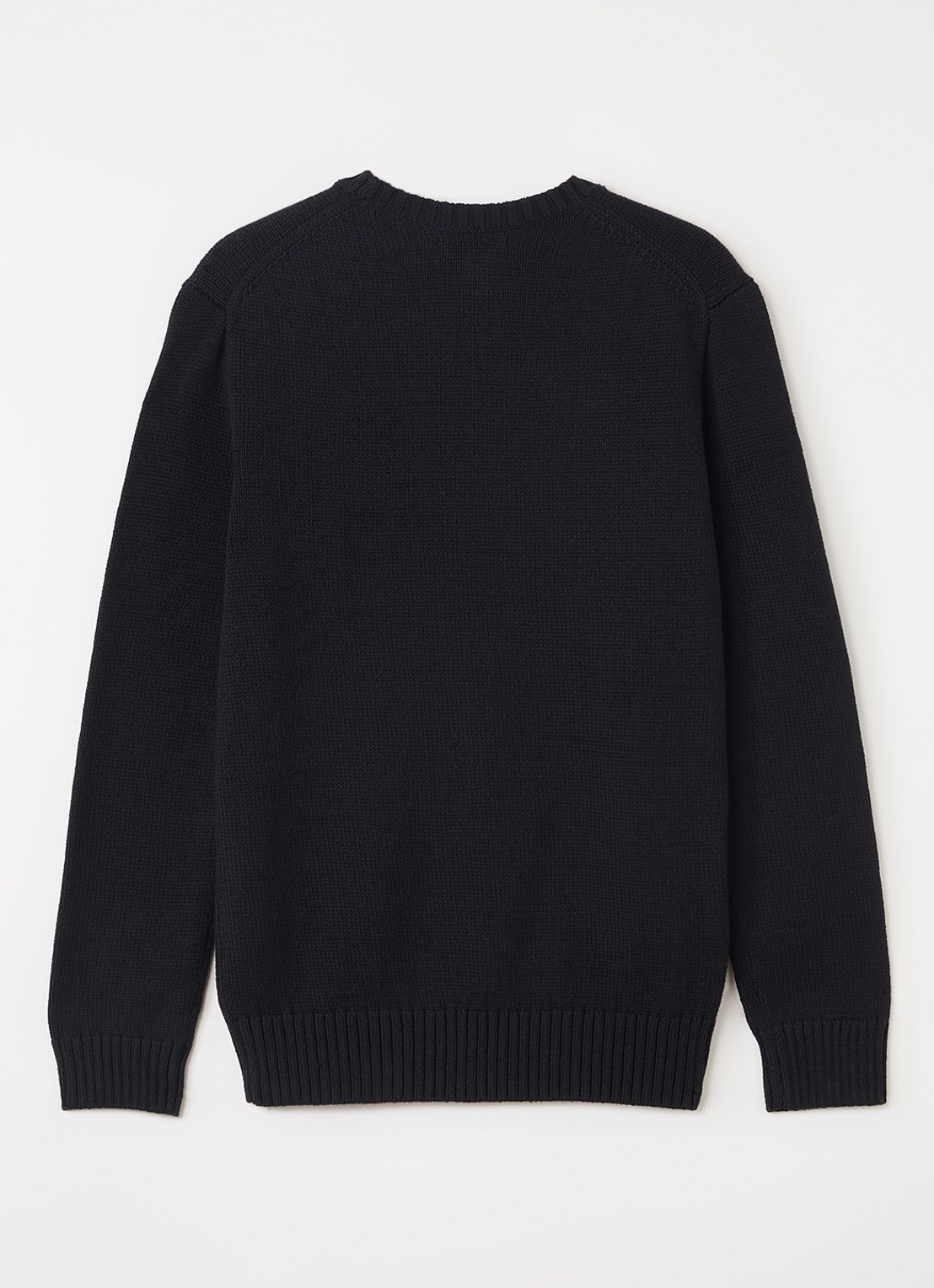 Ralph Lauren Grofgebreide trui met ingebreide logoprint - voorkant 3 zwart