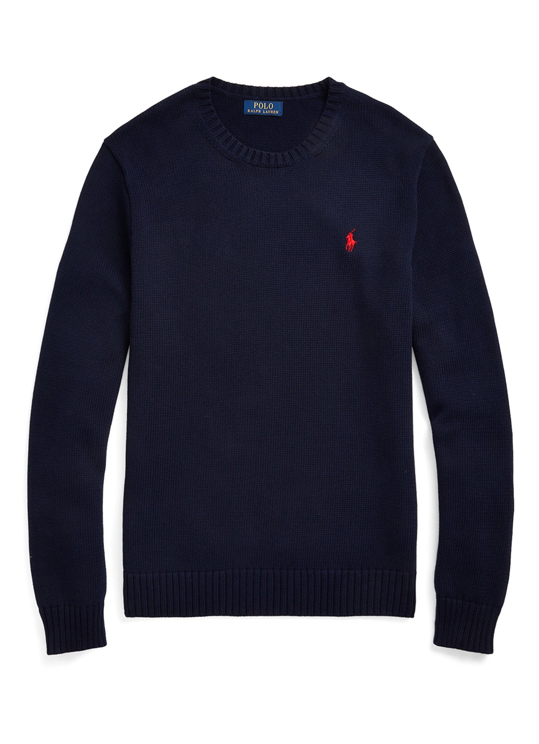 Ralph Lauren Grofgebreide trui met logoborduring - voorkant 3 patterned - navy / donkerblauw