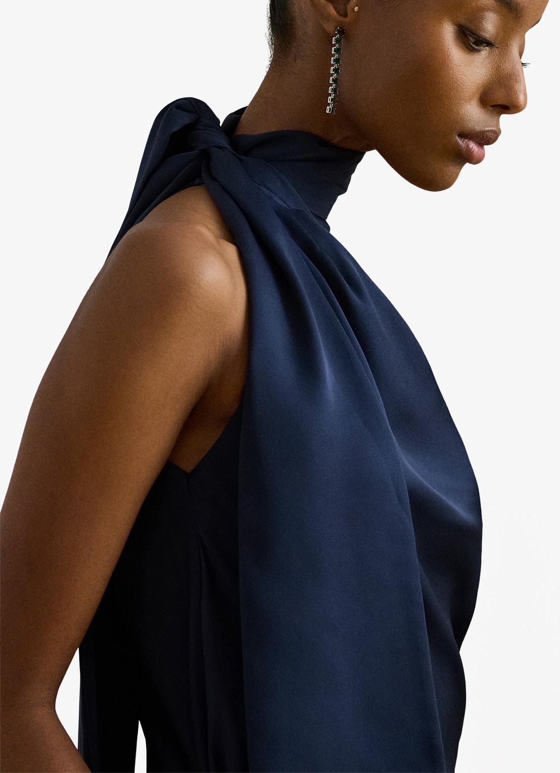 Ralph Lauren Haltertop met sjaalkraag - detail 4 refined navy / donkerblauw