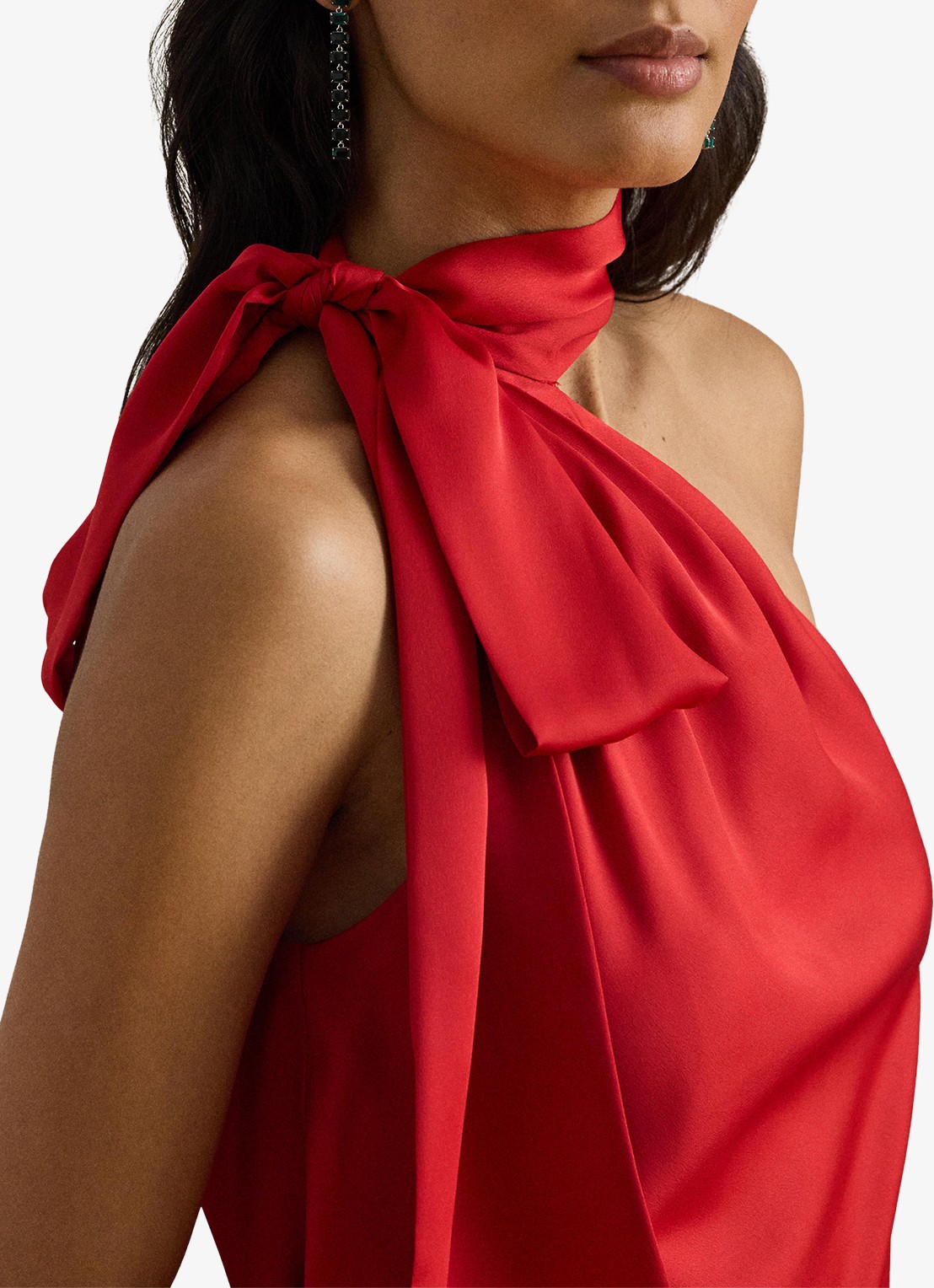 Ralph Lauren Haltertop met sjaalkraag - detail 5 cruise red 2wr6 / rood