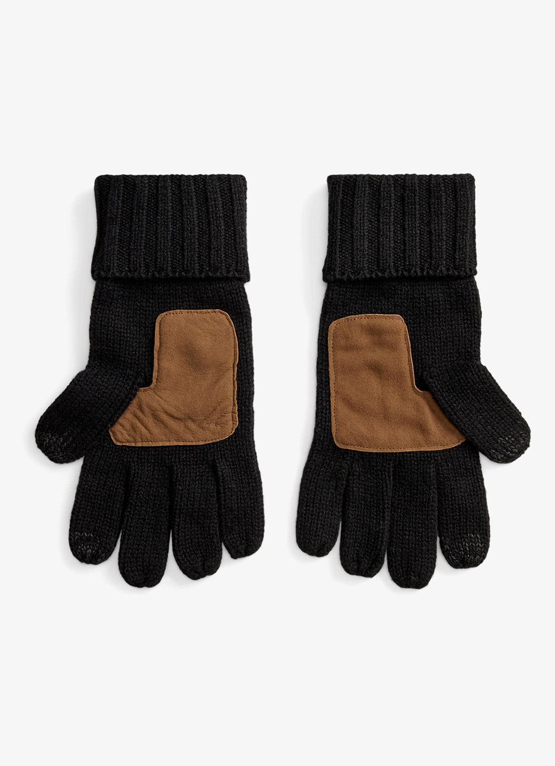 Ralph Lauren Handschoenen van merinowol met touchscreen functie - detail black / zwart