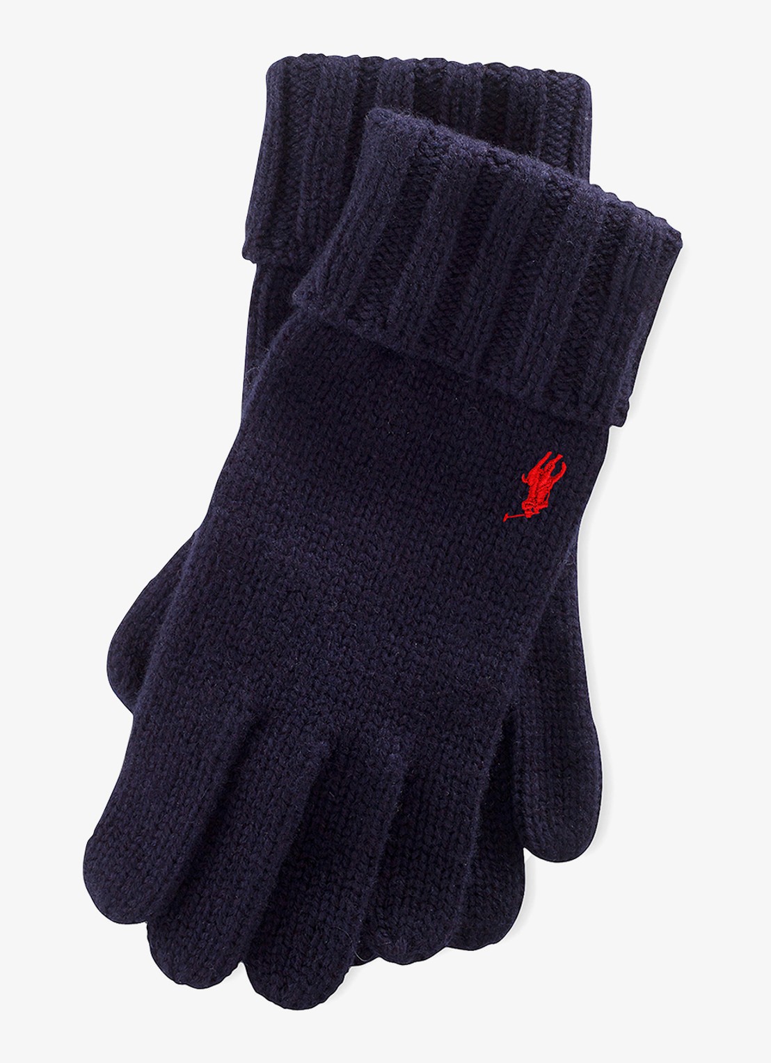 Ralph Lauren Handschoenen van merinowol - voorkant blauw