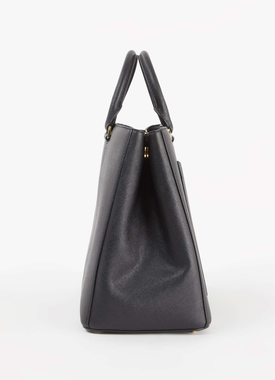 Ralph Lauren Handtas van leer met logo - detail 2 zwart