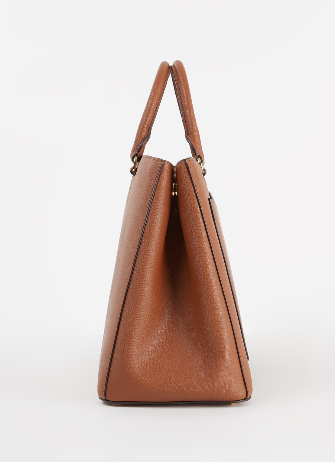 Ralph Lauren Handtas van leer met logo - detail 4 cognac