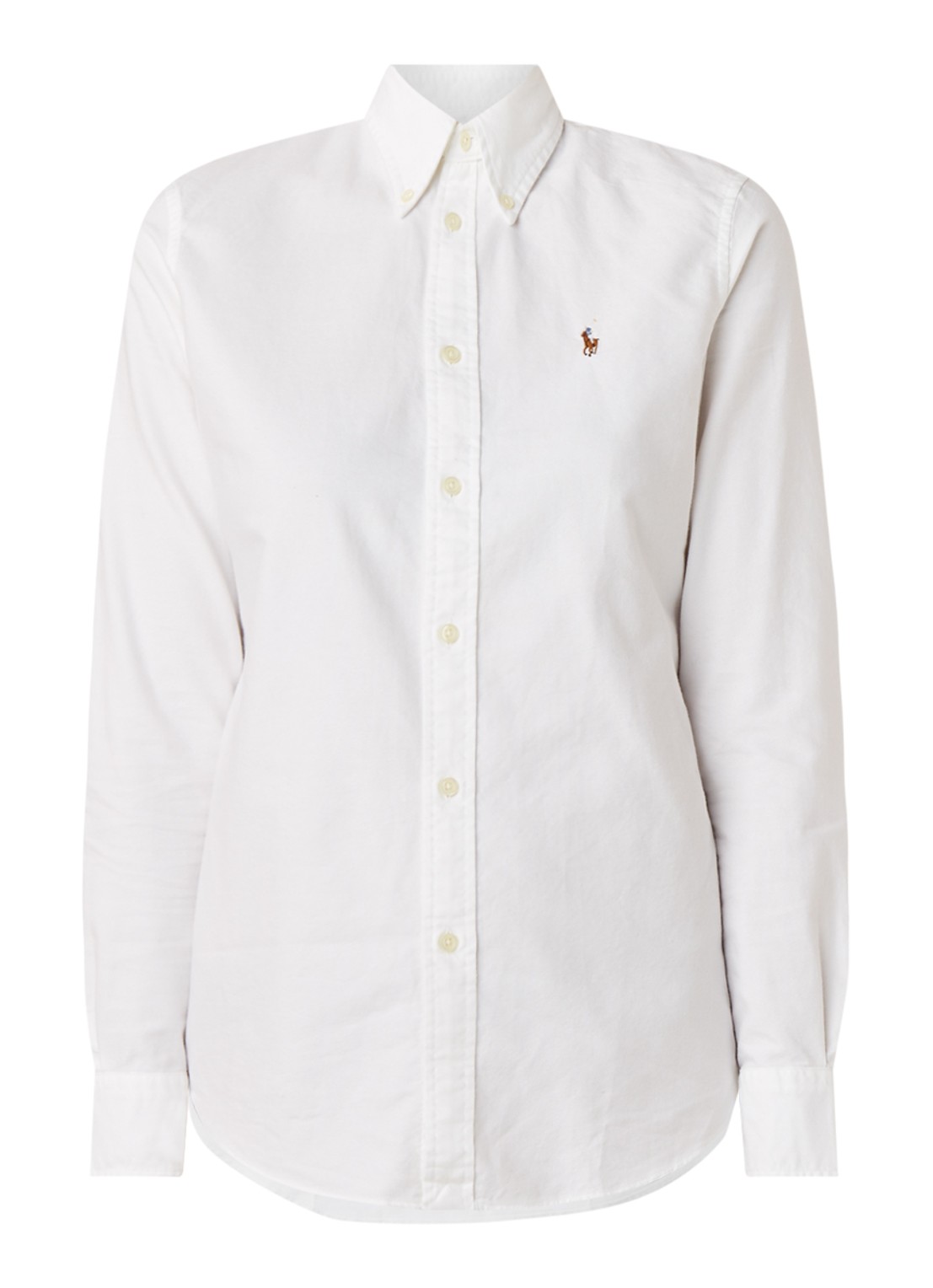 Ralph Lauren Harper blouse van katoen  - voorkant 2 wit