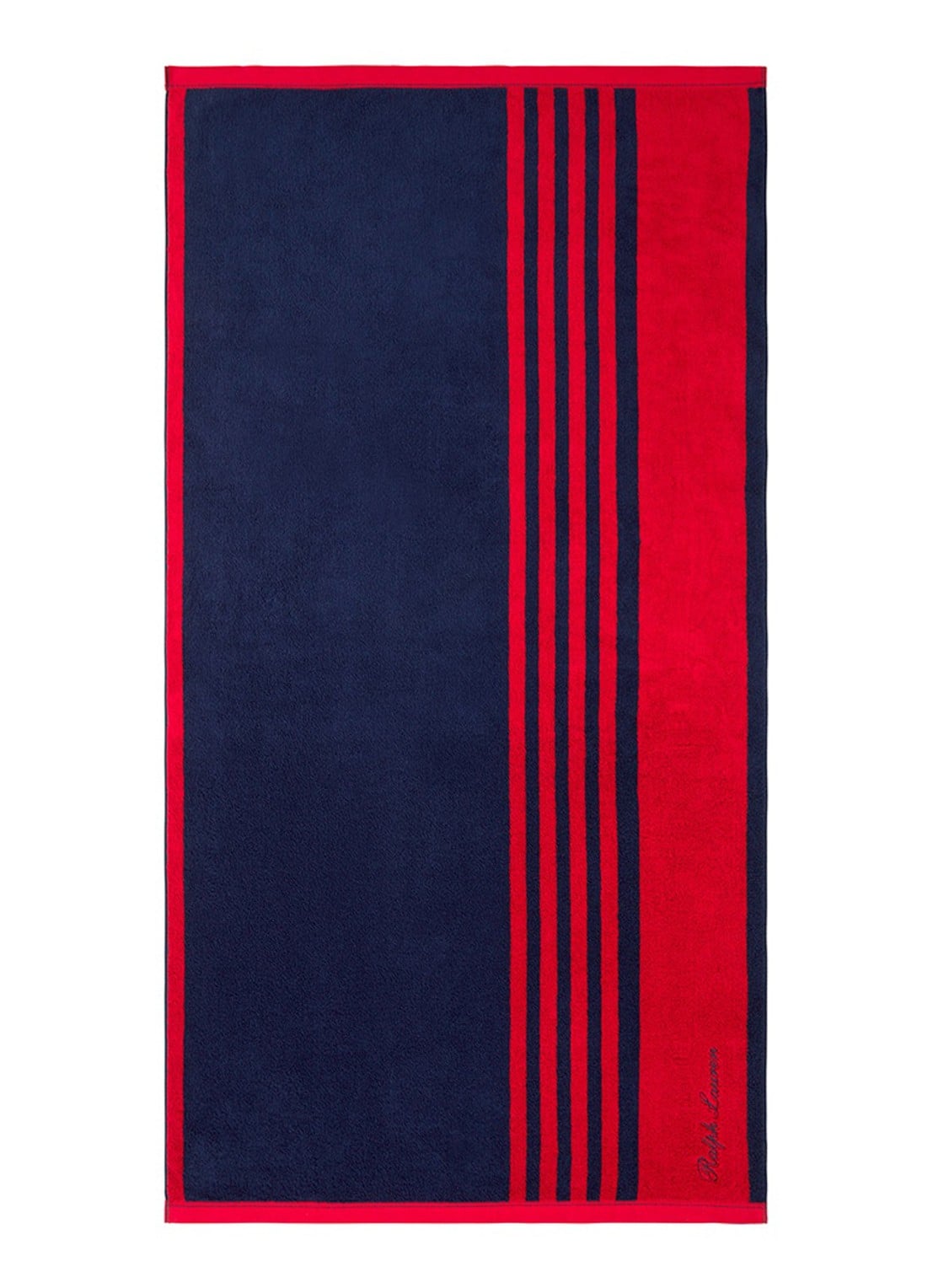 Ralph Lauren Harper strandlaken - 520 gr/m2 - 90 x 170 cm - voorkant rood