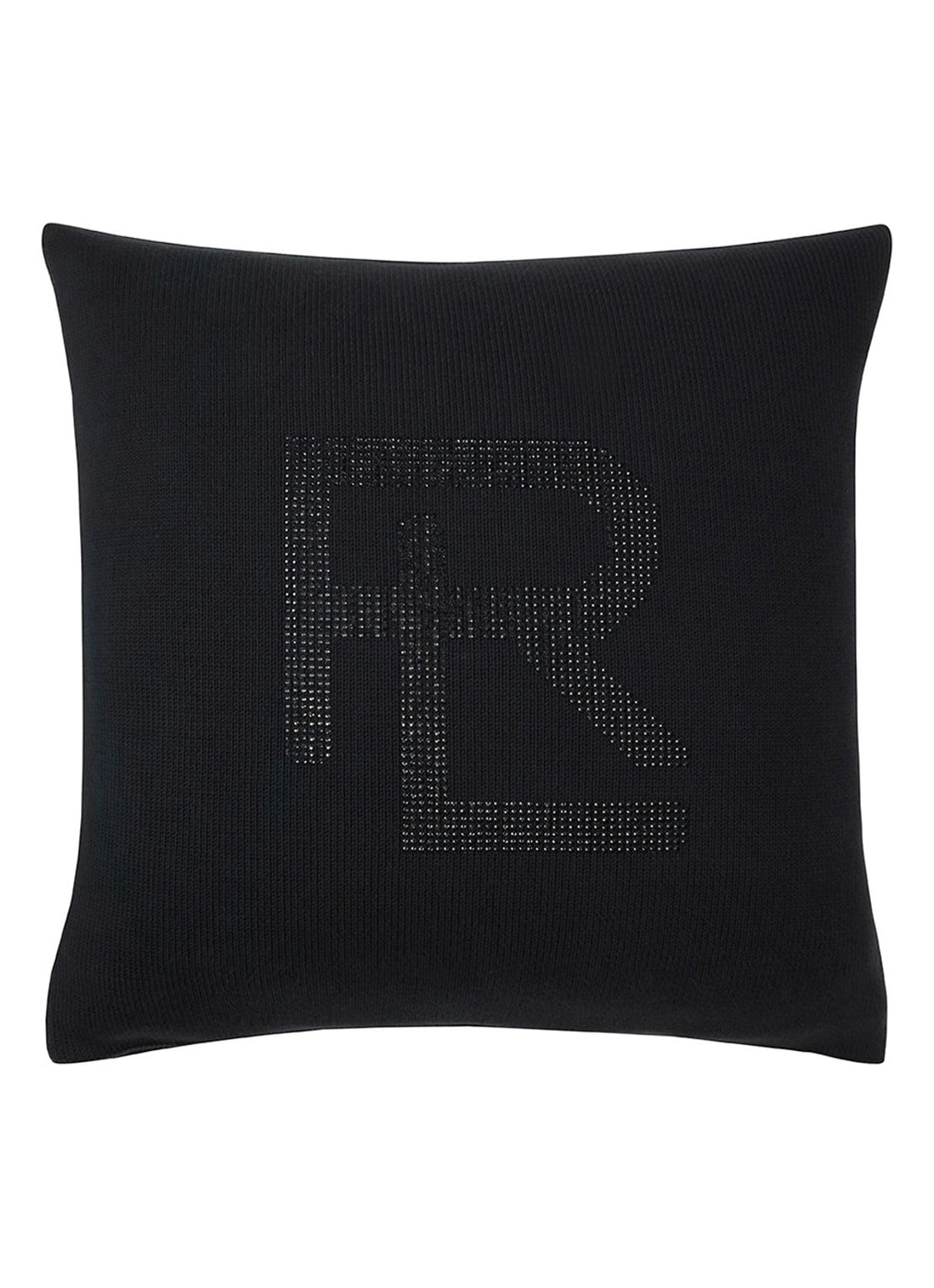 Ralph Lauren Hawthorn sierkussenhoes 50 x 50 cm - voorkant 2 zwart