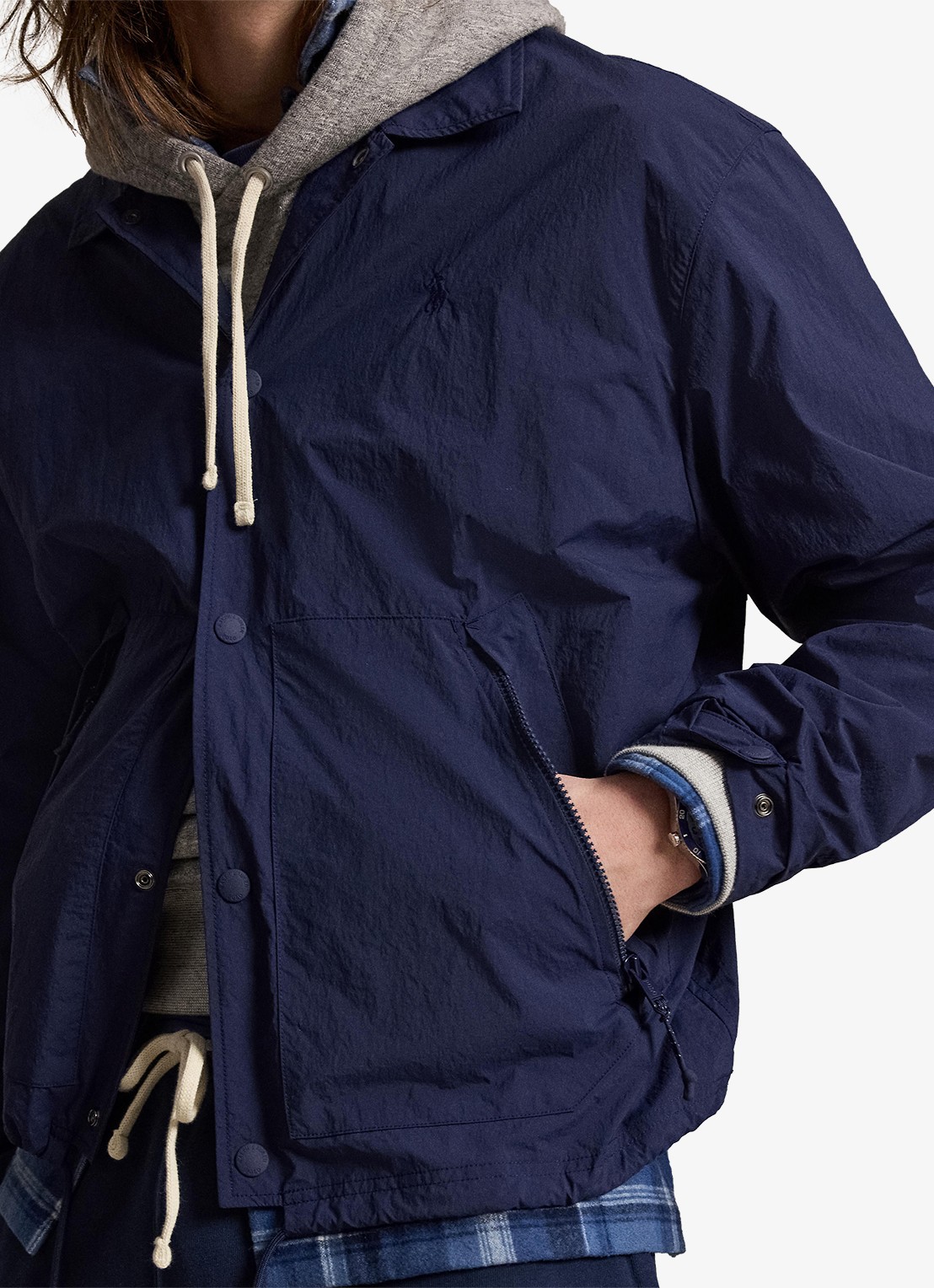 Ralph Lauren Hayford jack met ritszakken - detail 6 donkerblauw