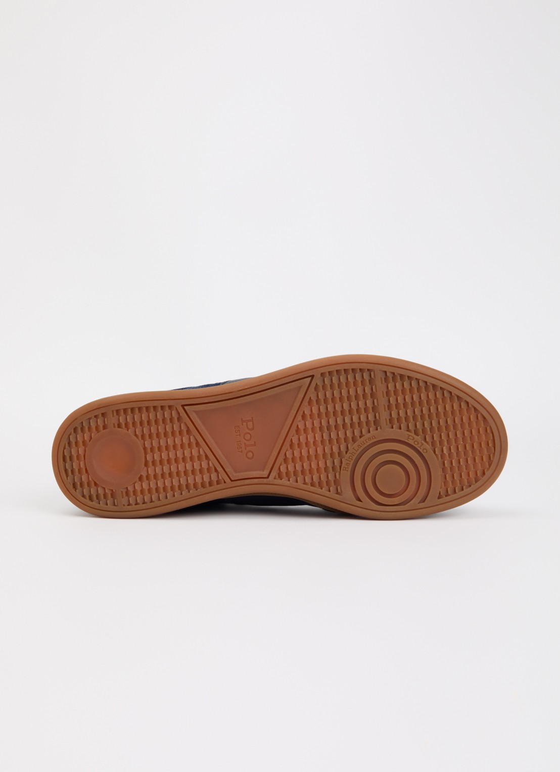 Ralph Lauren Heritage Aera sneaker van suède met leren details en logo - detail 5 royalblauw