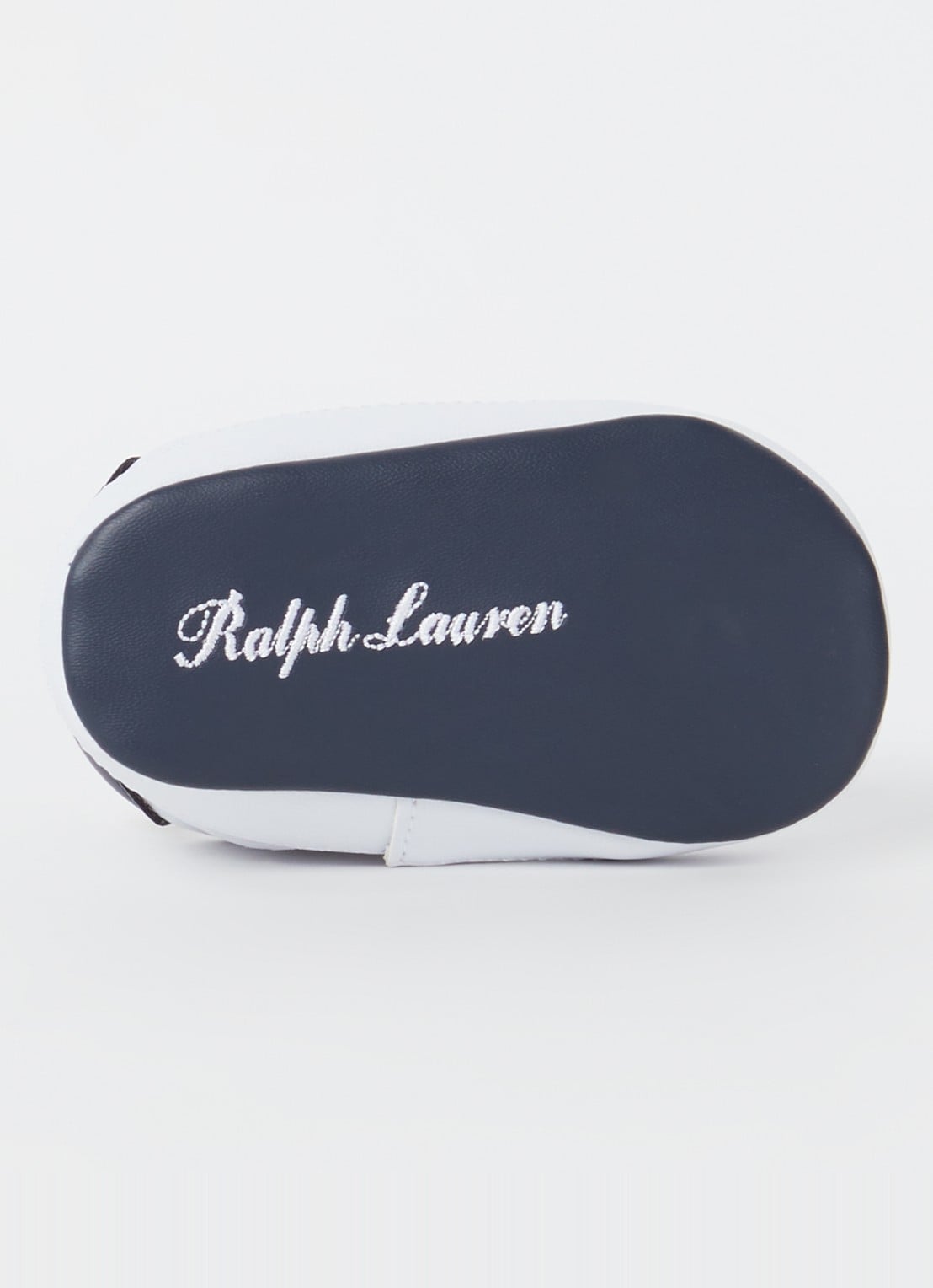 Ralph Lauren Heritage Court II babyschoentje met logoborduring - detail 4 donkerblauw