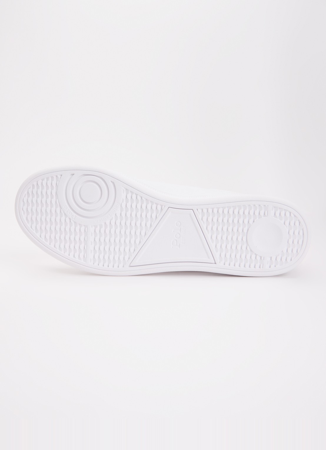 Ralph Lauren Heritage Court II sneaker van leer met logoborduring - detail 4 wit
