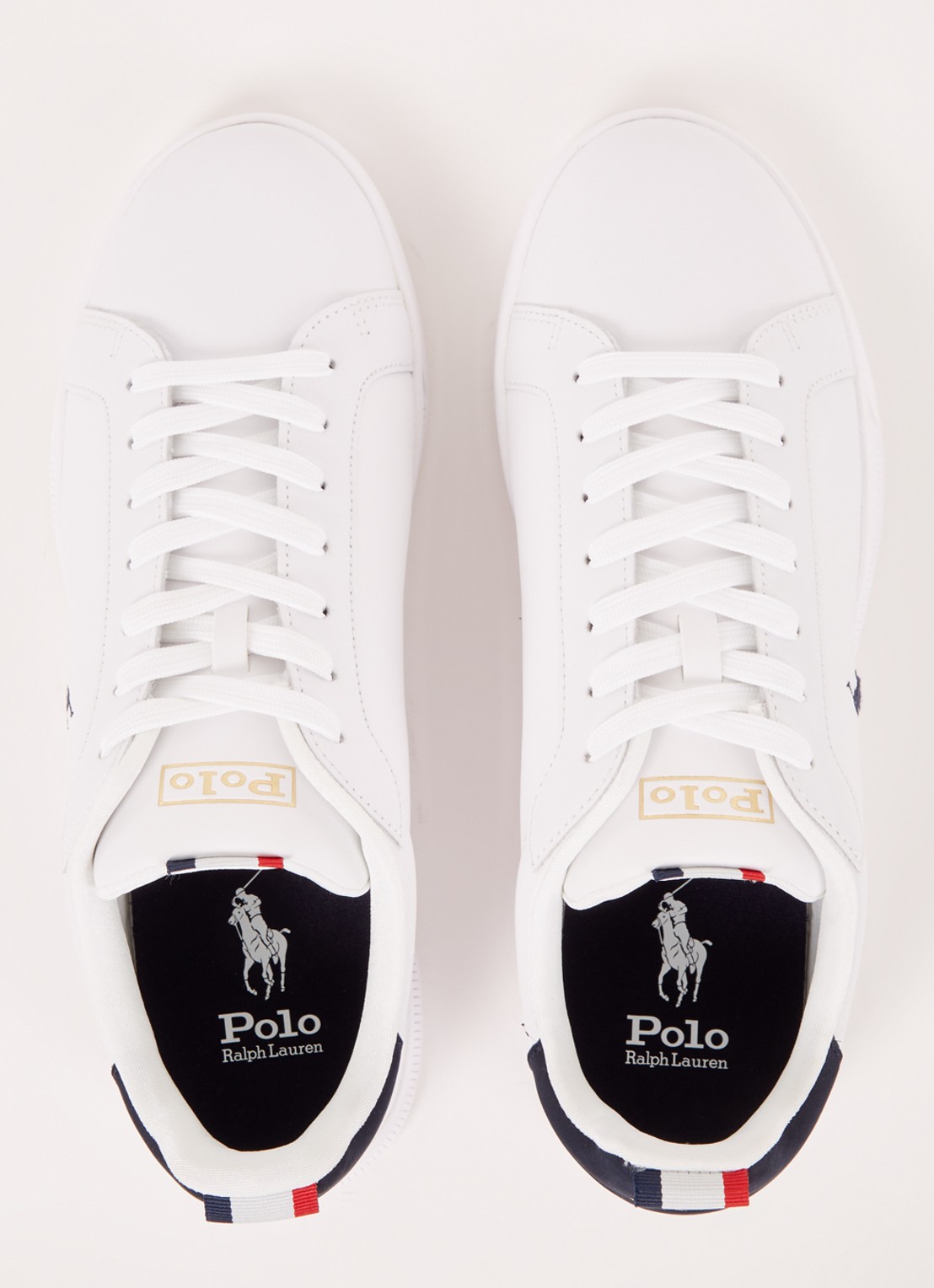 Ralph Lauren Heritage Court ll sneaker met logo - detail 3 wit