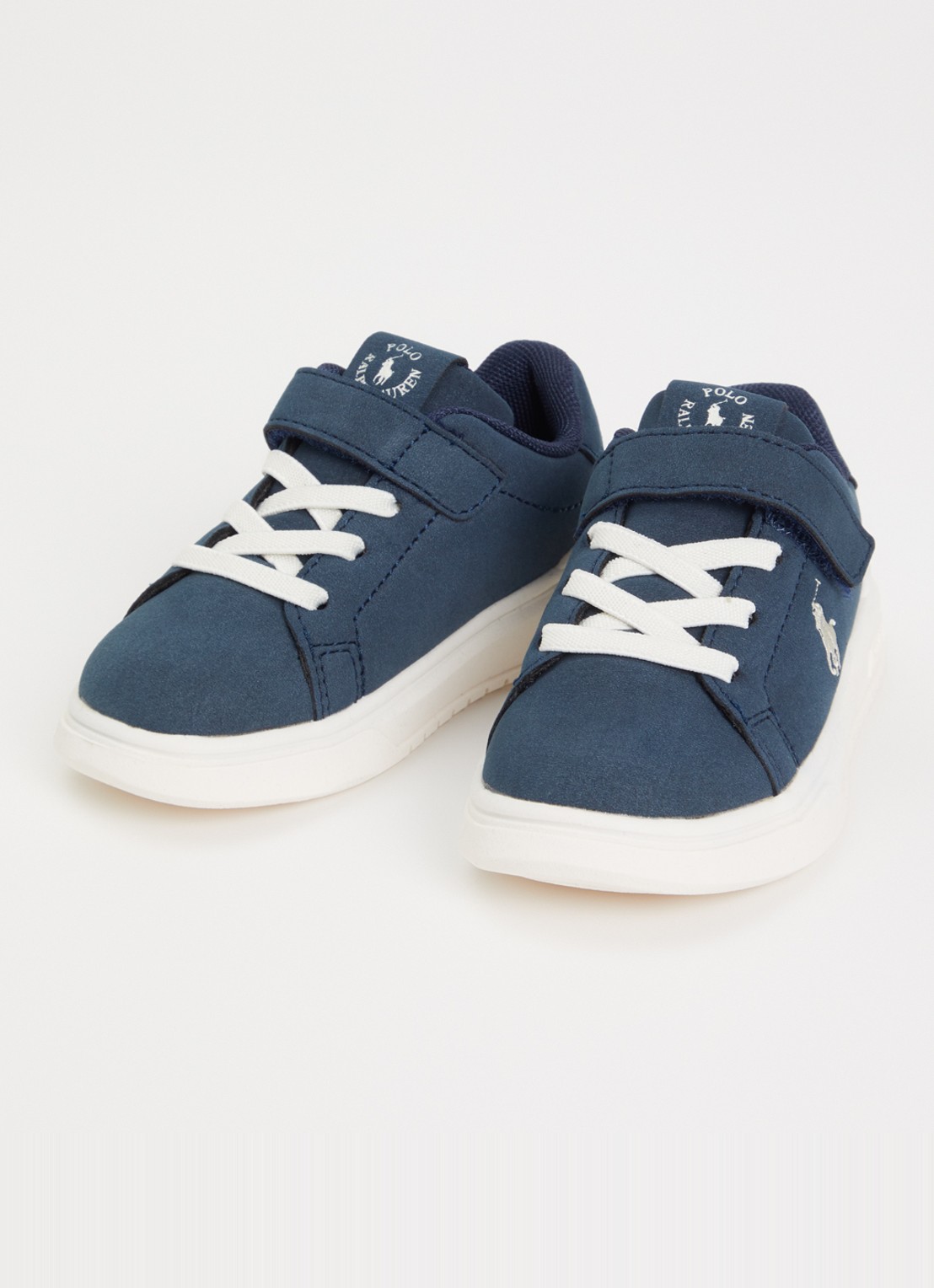 Ralph Lauren Heritage Court Super sneaker met logo - voorkant 2 donkerblauw