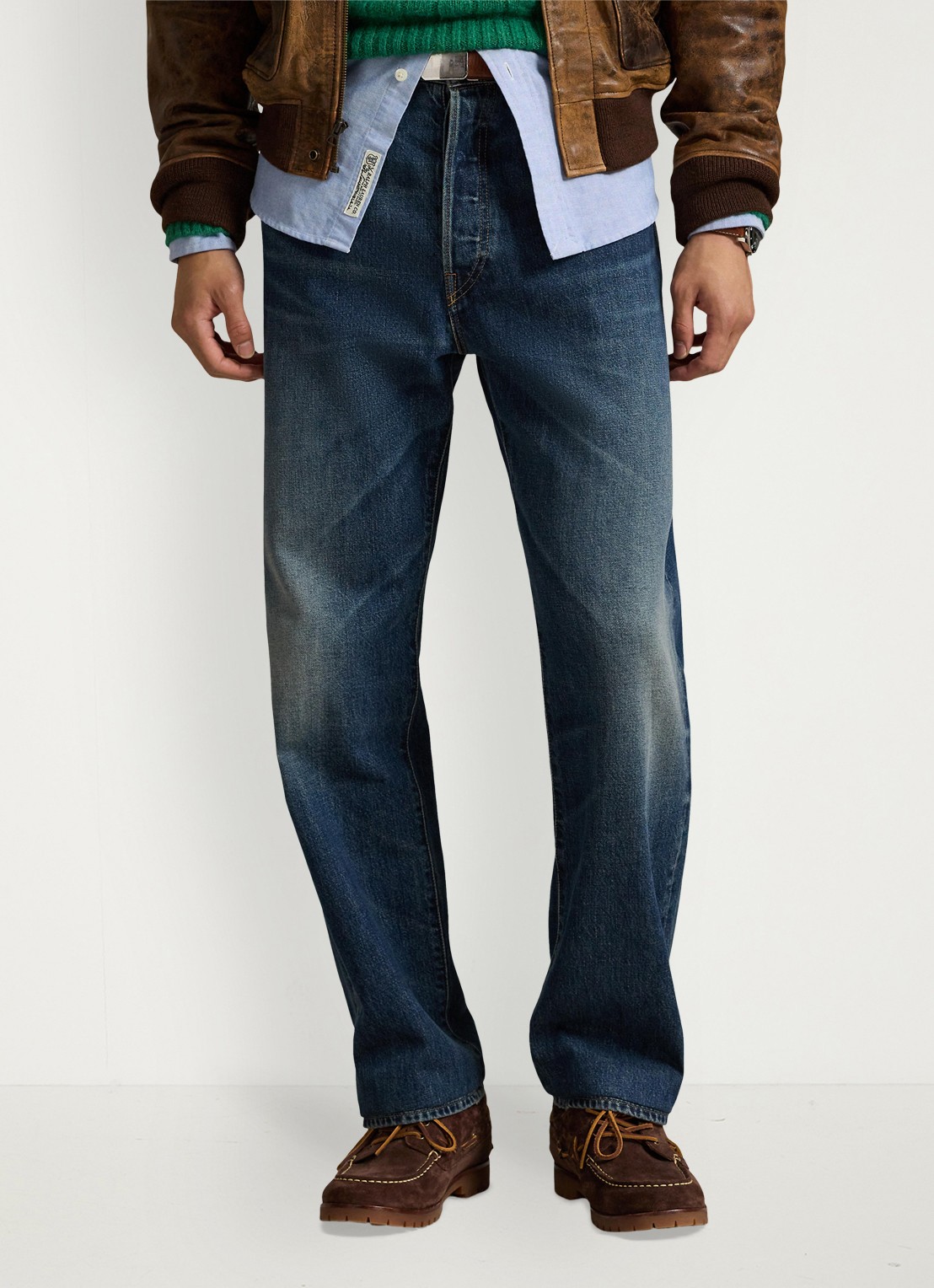 Ralph Lauren Heritage straight leg jeans met medium wassing - detail 2 norwich / indigo