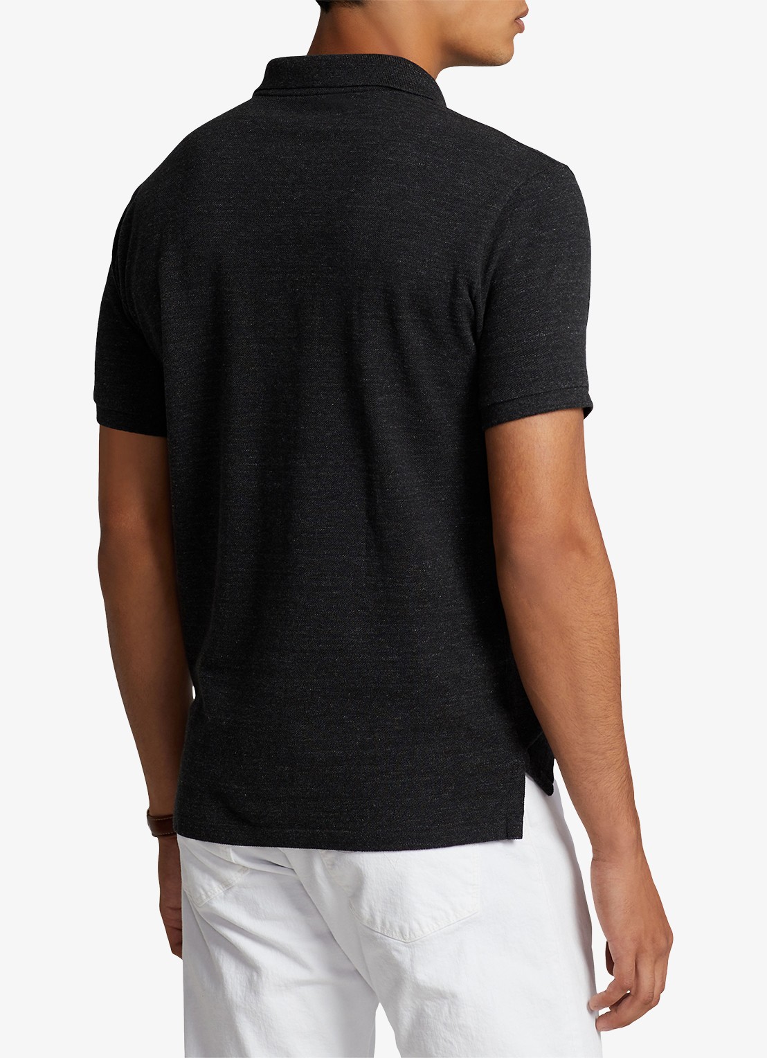 Ralph Lauren Het iconische mesh Polo-shirt - achterkant 3 black marl heather / donkergrijs