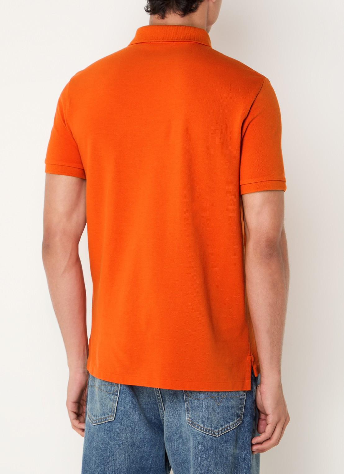 Ralph Lauren Het iconische mesh Polo-shirt - achterkant 2 college orange / oranje