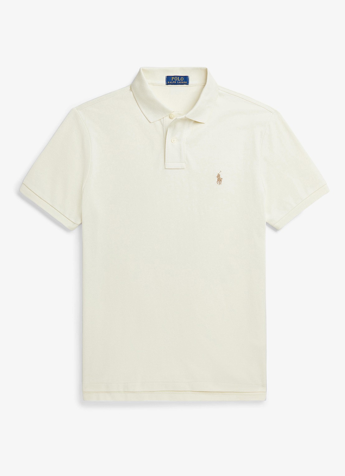 Ralph Lauren Het iconische mesh Polo-shirt - voorkant parchment cream / beige