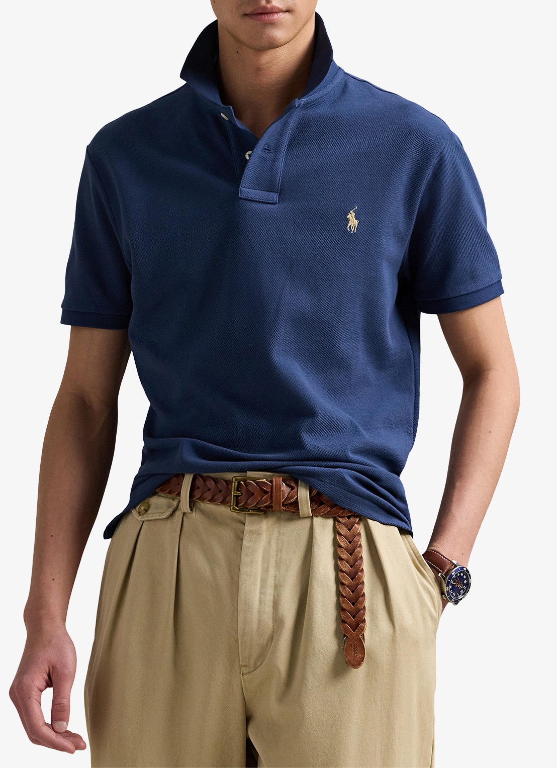 Ralph Lauren Het iconische mesh Polo-shirt - detail 3 rustic navy / donkerblauw