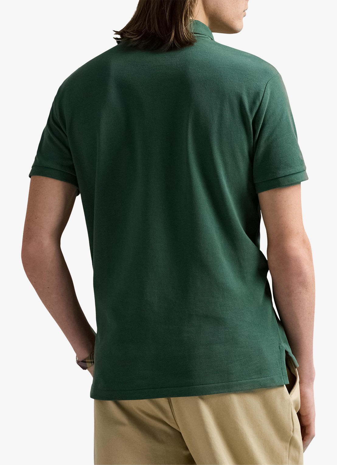 Ralph Lauren Het iconische mesh Polo-shirt - achterkant 5 washed forest / donkergroen