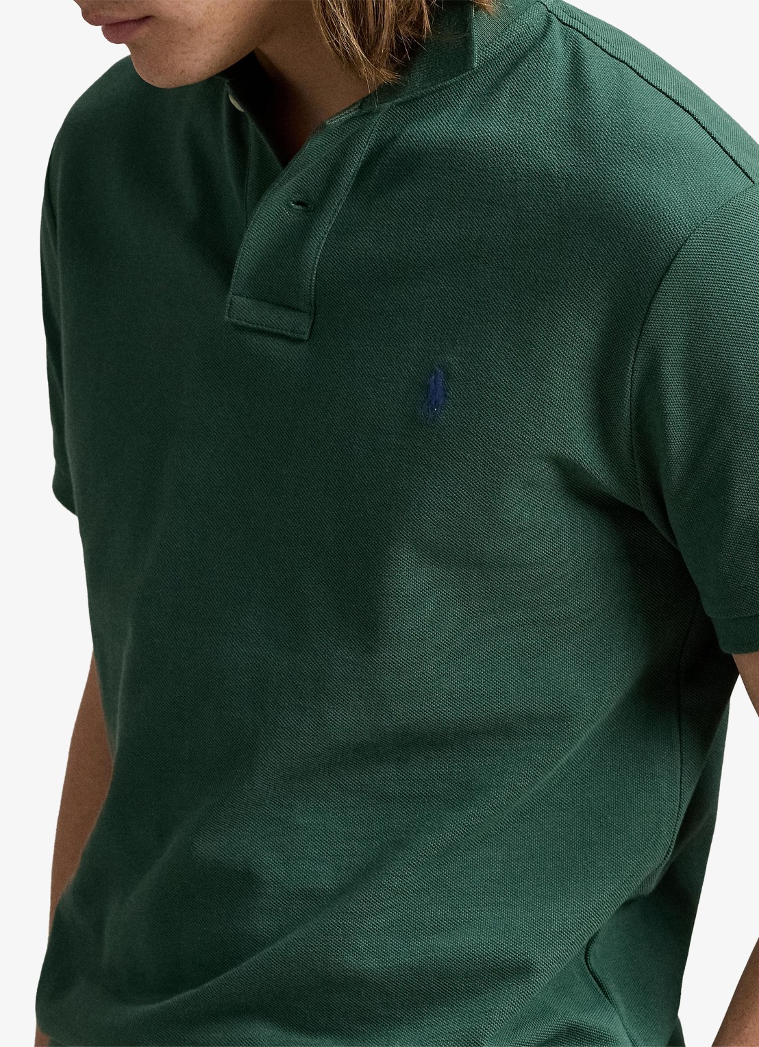 Ralph Lauren Het iconische mesh Polo-shirt - detail 4 washed forest / donkergroen