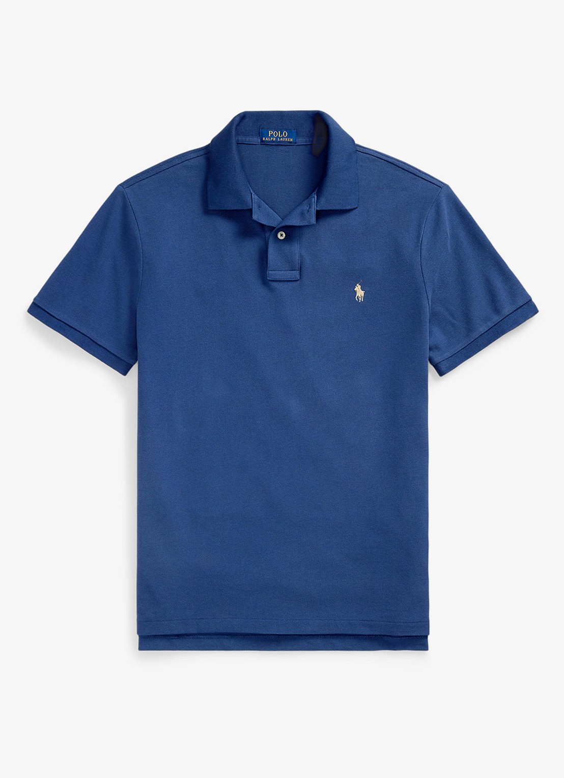 Ralph Lauren Het iconische mesh Polo-shirt - voorkant 2 earth blue / blauw