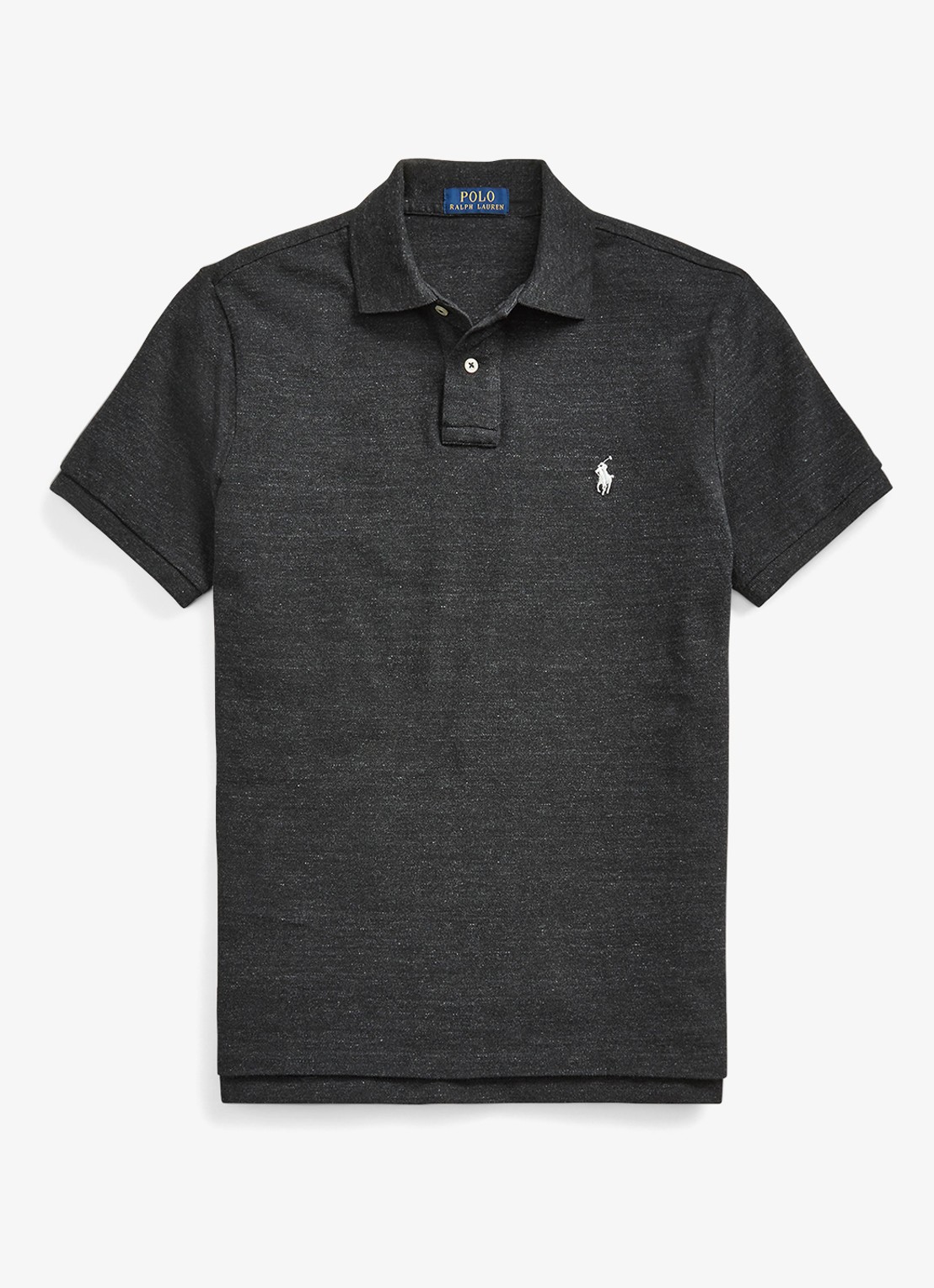 Ralph Lauren Het iconische mesh Polo-shirt - voorkant black marl heather/zwart