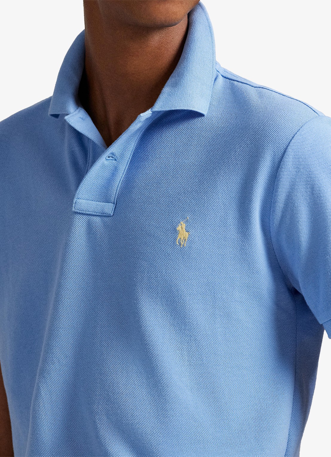 Ralph Lauren Het iconische mesh Polo-shirt - detail 5 bristol blue - blauw