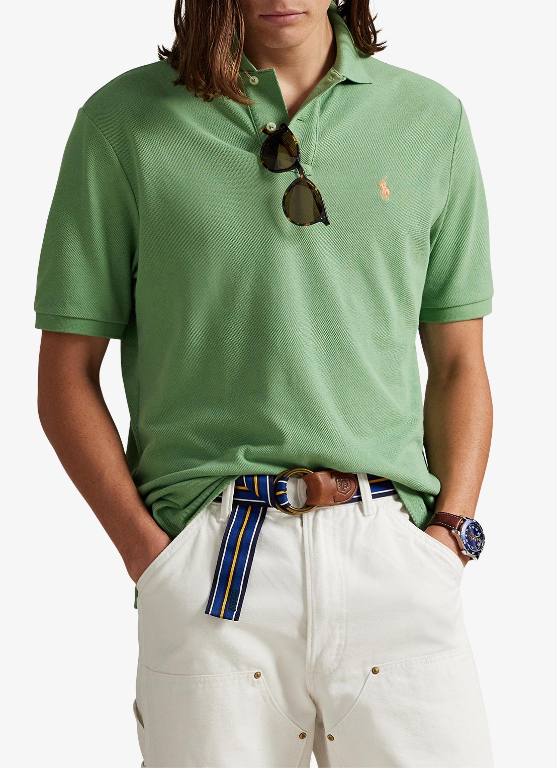 Ralph Lauren Het iconische mesh Polo-shirt - detail 3 outback green/c2451-47x0