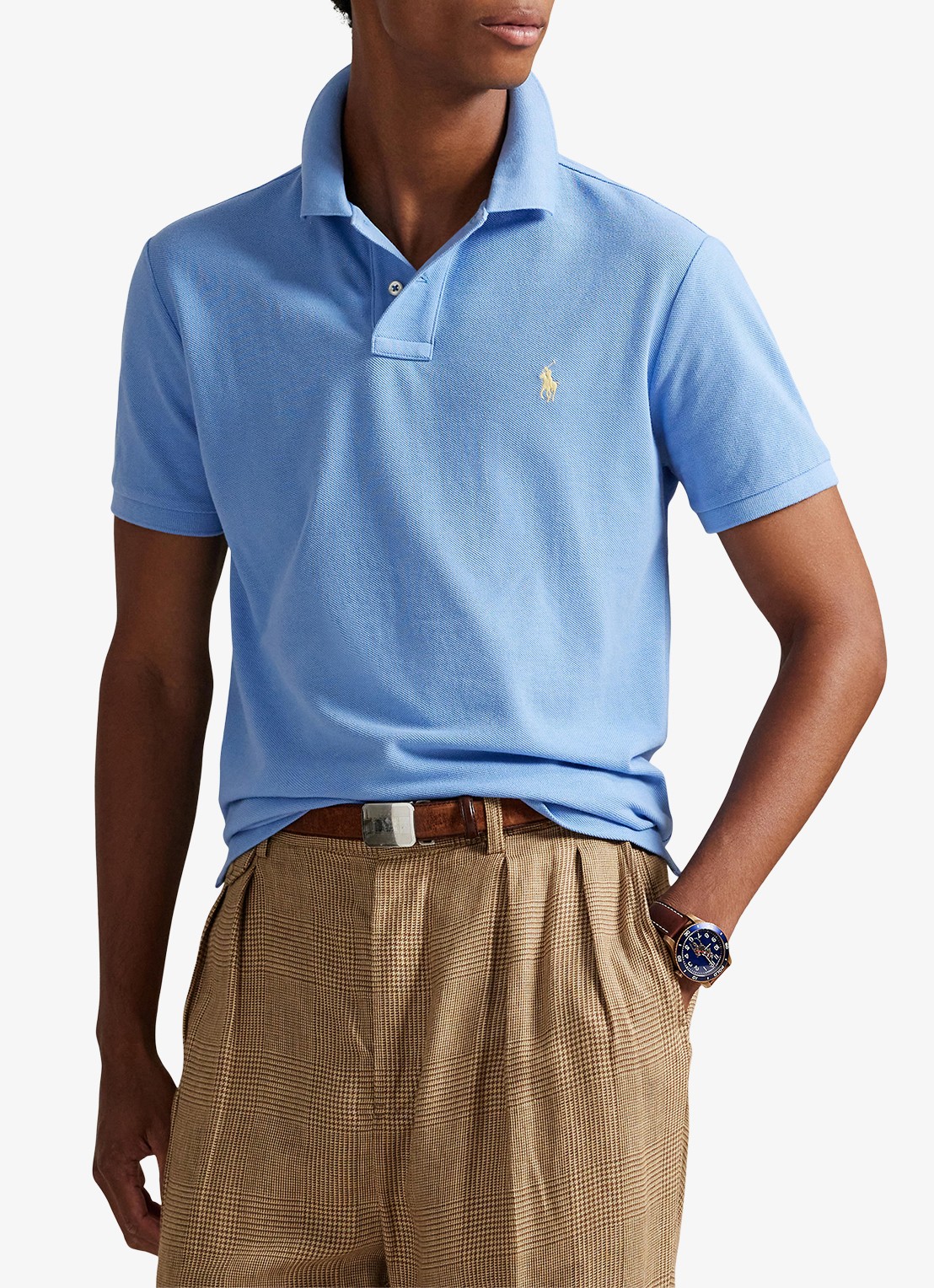 Ralph Lauren Het iconische mesh Polo-shirt - detail 6 bristol blue - blauw