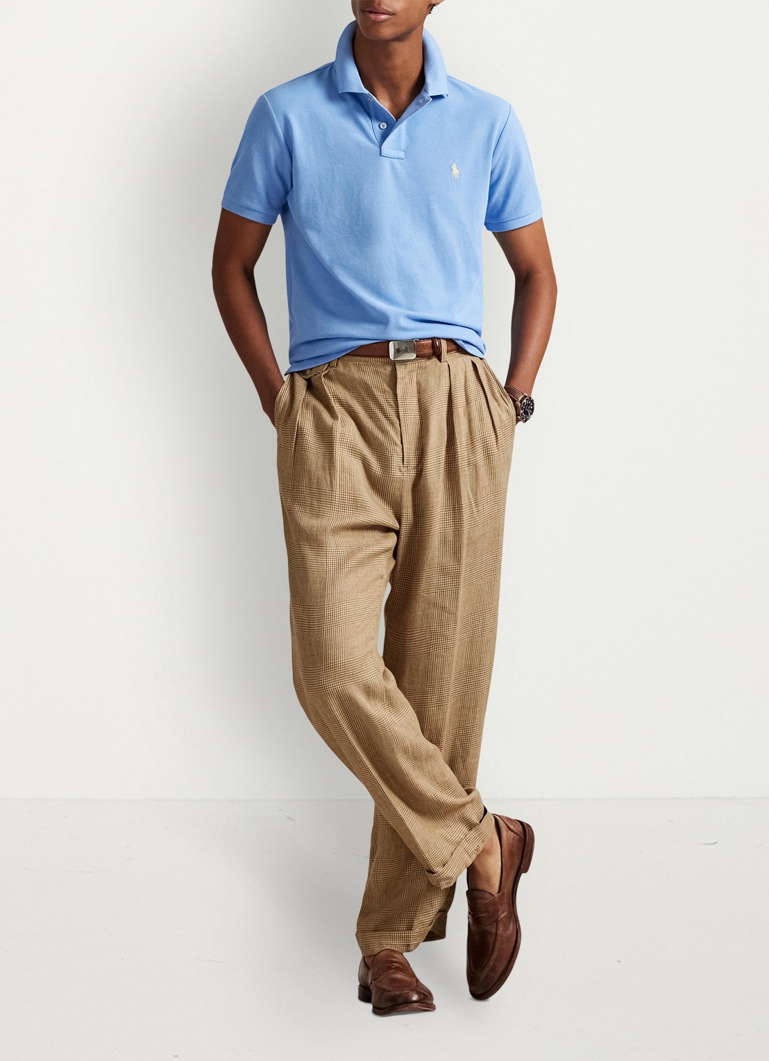 Ralph Lauren Het iconische mesh Polo-shirt - voorkant 3 bristol blue - blauw