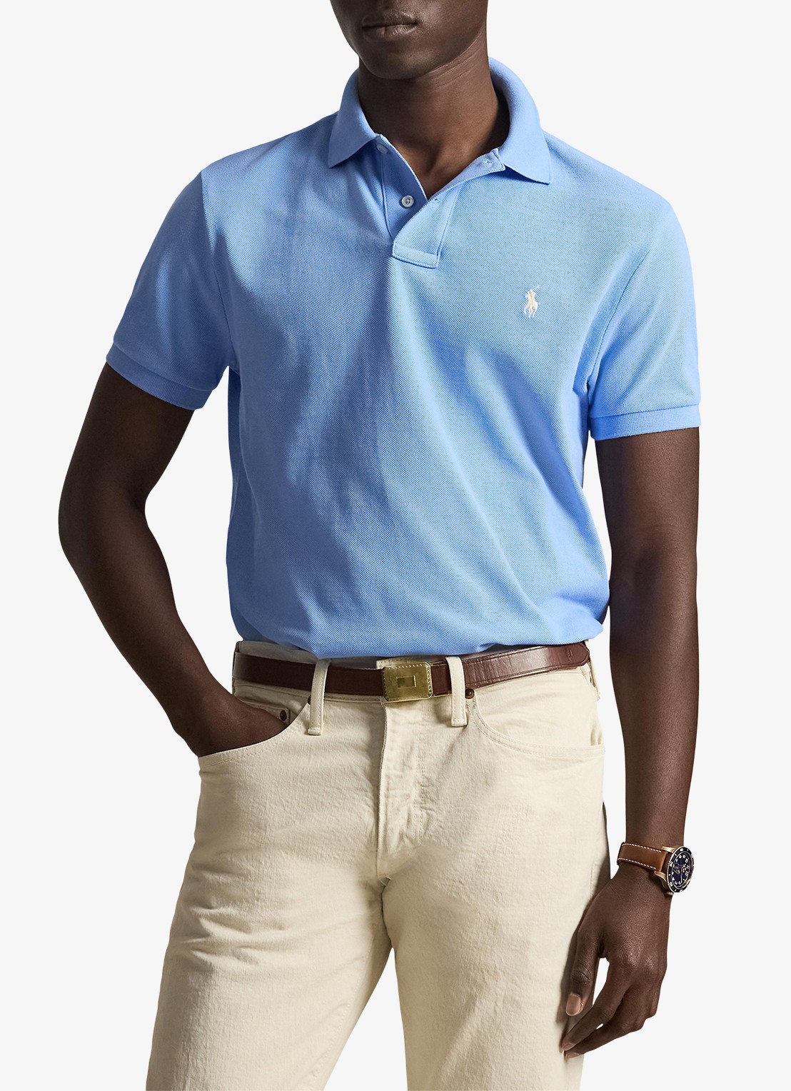 Ralph Lauren Het iconische mesh Polo-shirt - detail blue lagoon/c8125-zy9g