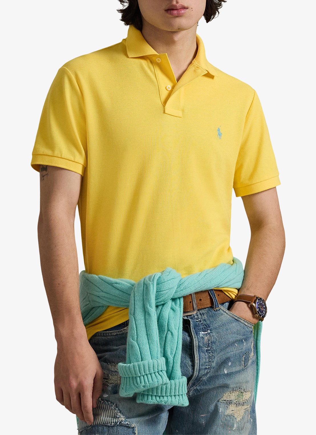 Ralph Lauren Het iconische mesh Polo-shirt - detail sunfish yellow/c7109-zxvx