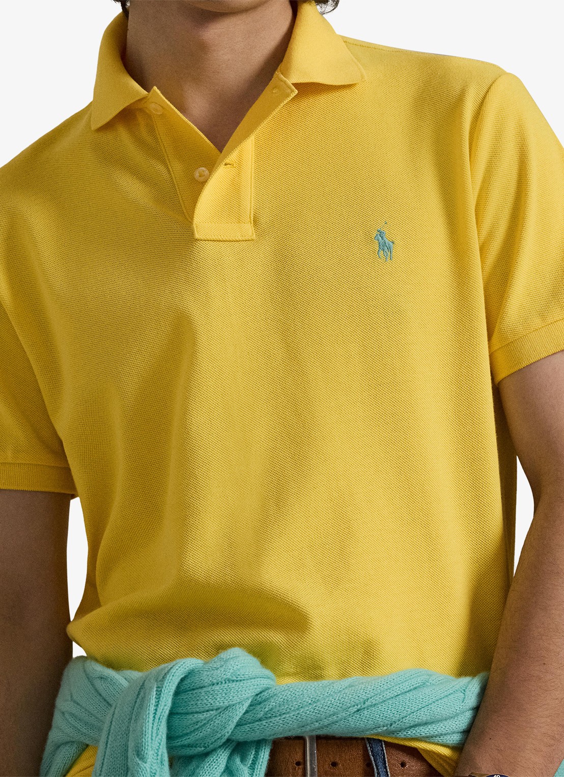 Ralph Lauren Het iconische mesh Polo-shirt - detail 2 sunfish yellow/c7109-zxvx