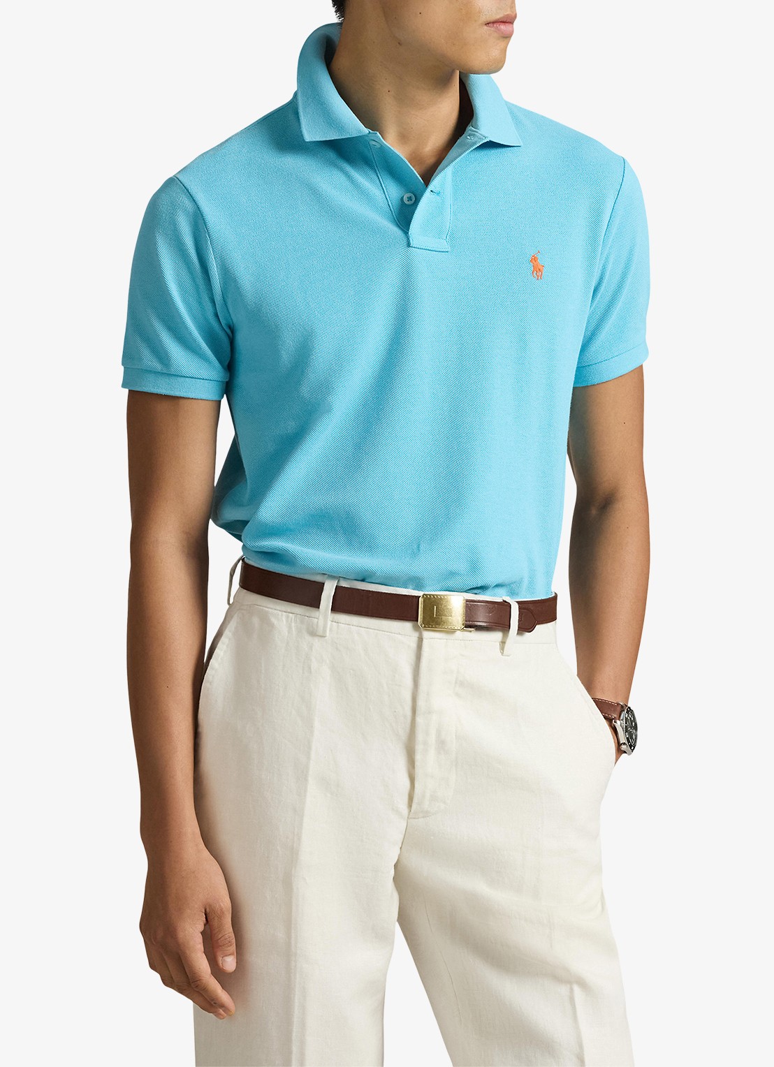 Ralph Lauren Het iconische mesh Polo-shirt - detail perfect turquoise/c2240-zyv8