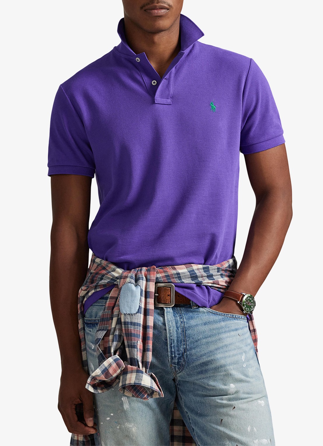 Ralph Lauren Het iconische mesh Polo-shirt - detail 4 cabana purple/c5223-zywt