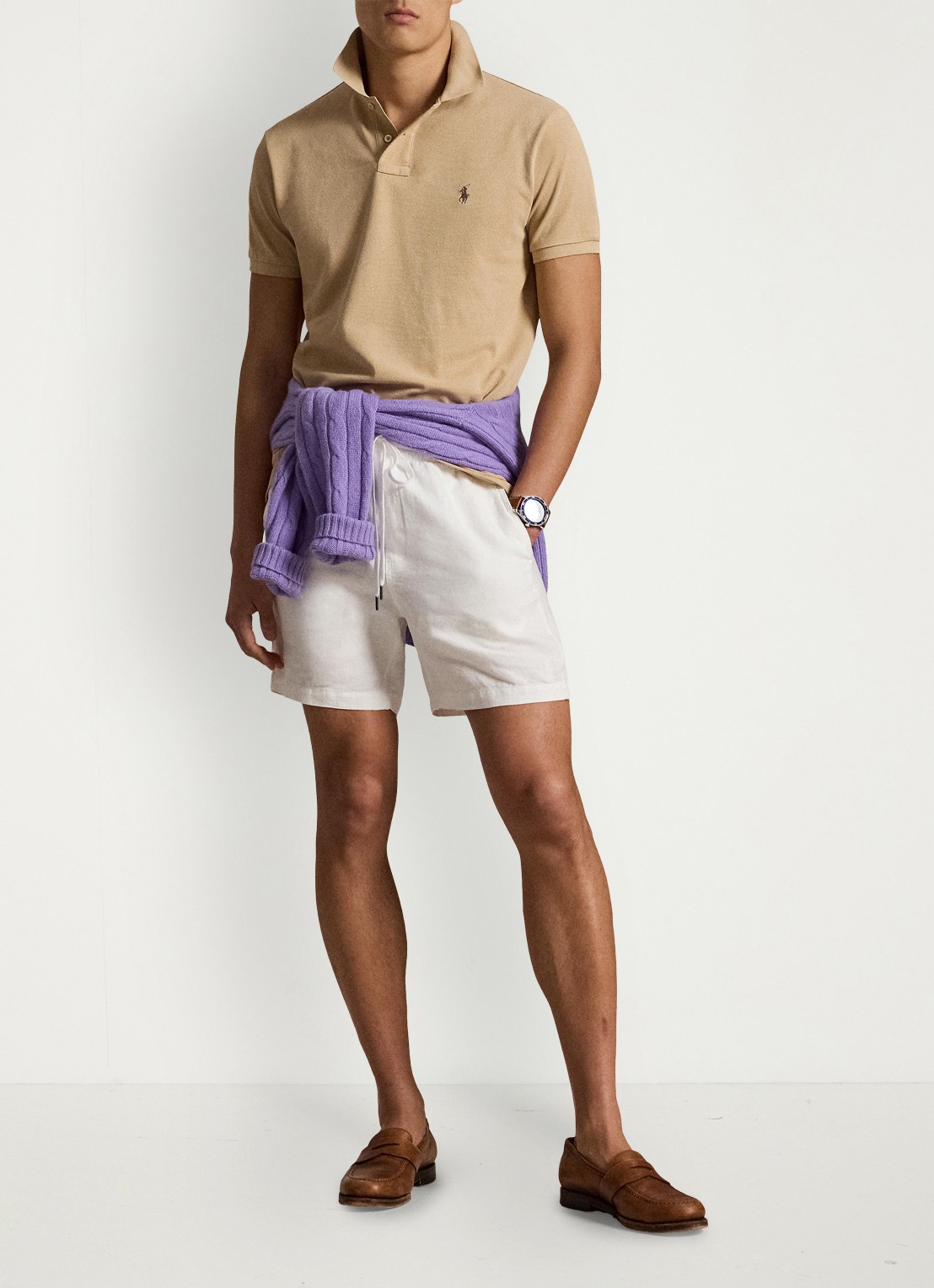 Ralph Lauren Het iconische mesh Polo-shirt - detail 4 vintage khaki / khaki